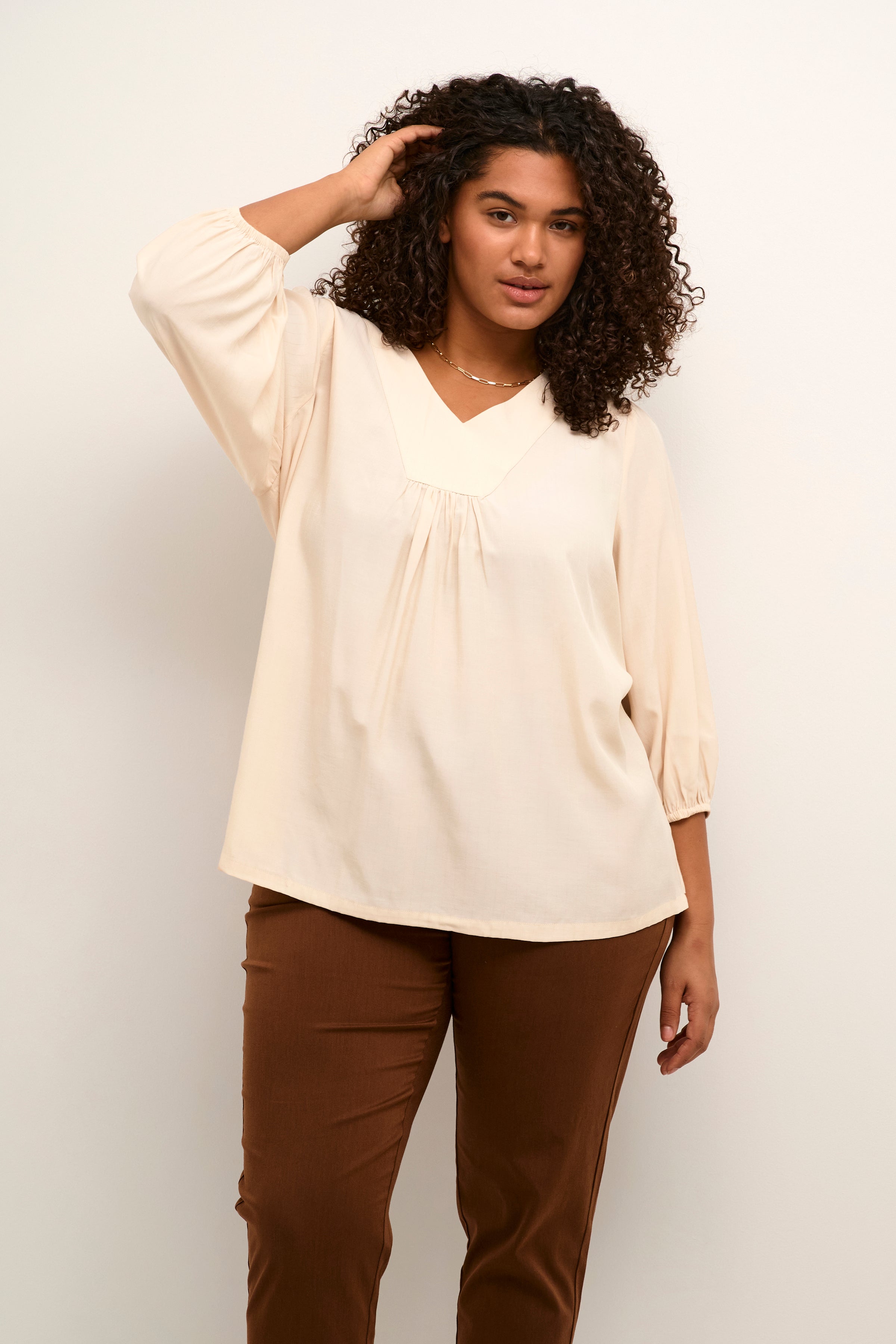 Kaffe Curve Joanne Blouse in Cream