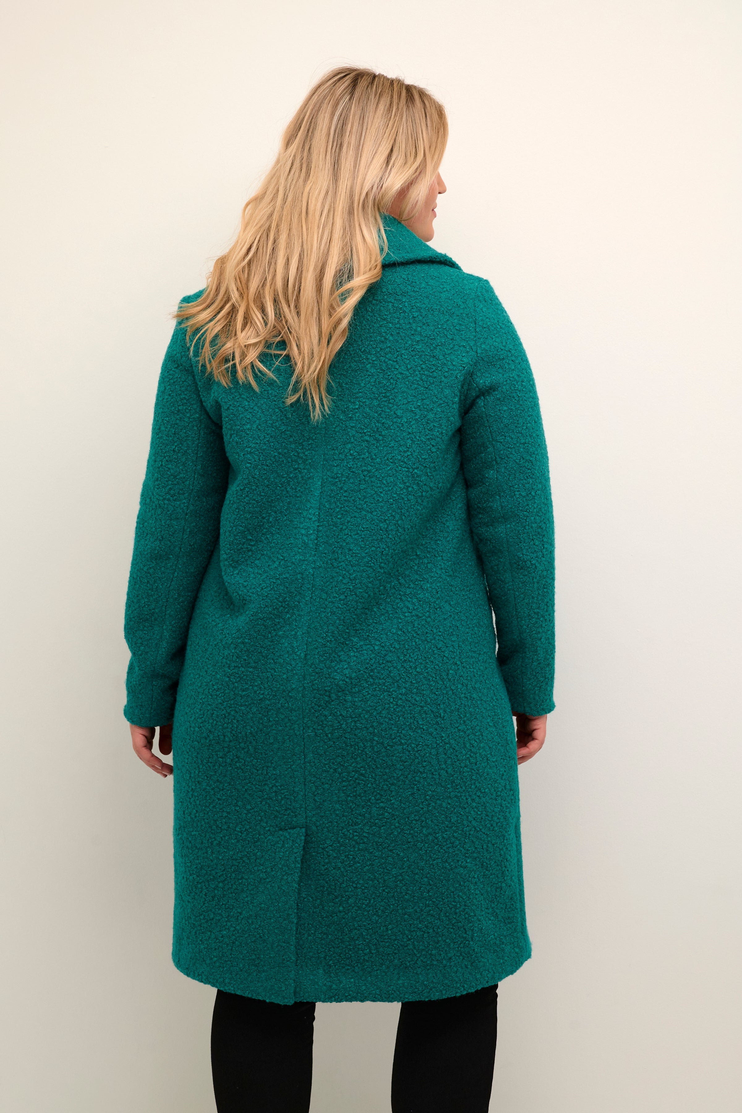 Kaffe Curve Anni Coat in Green