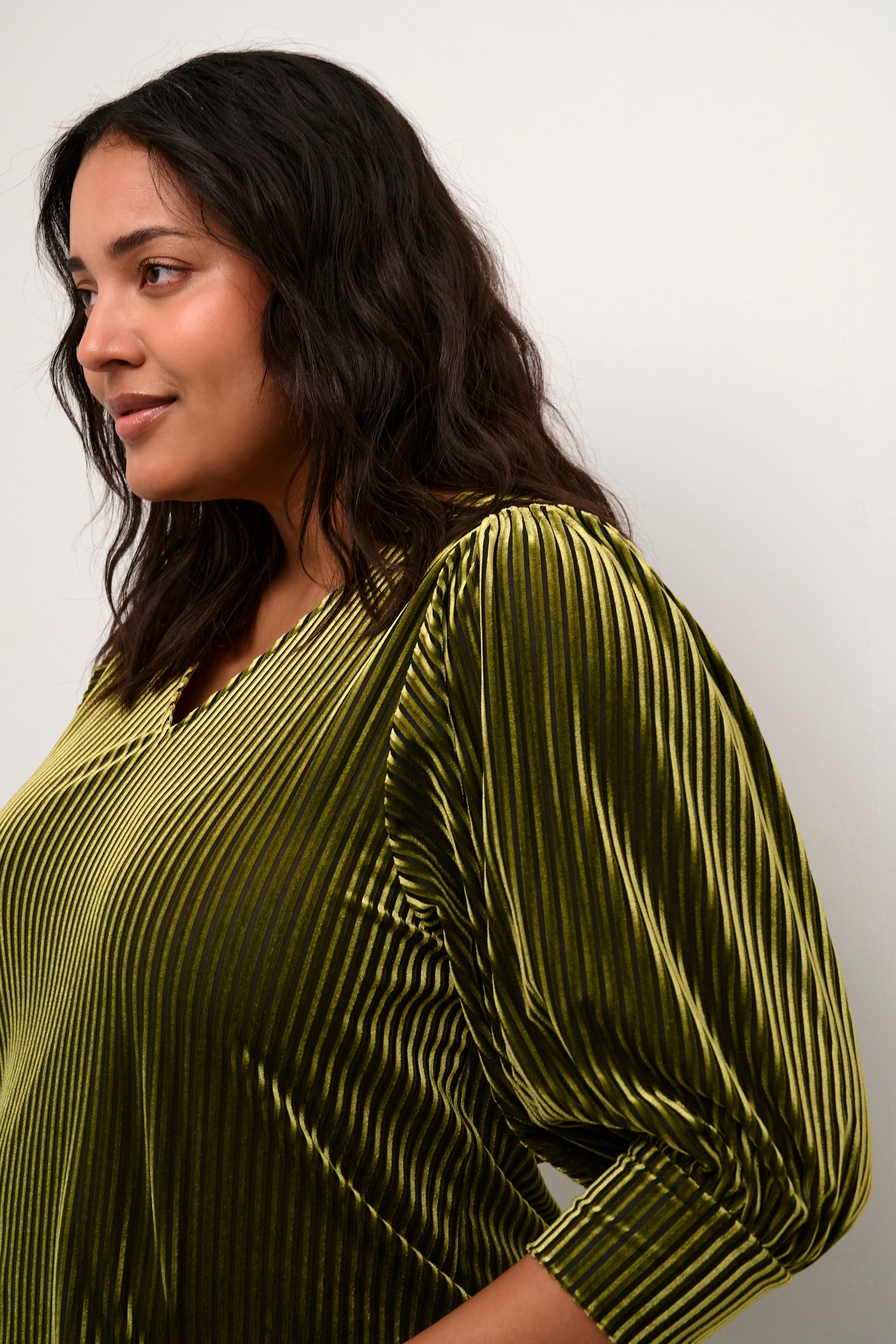 Kaffe Curve Anna Blouse in Green