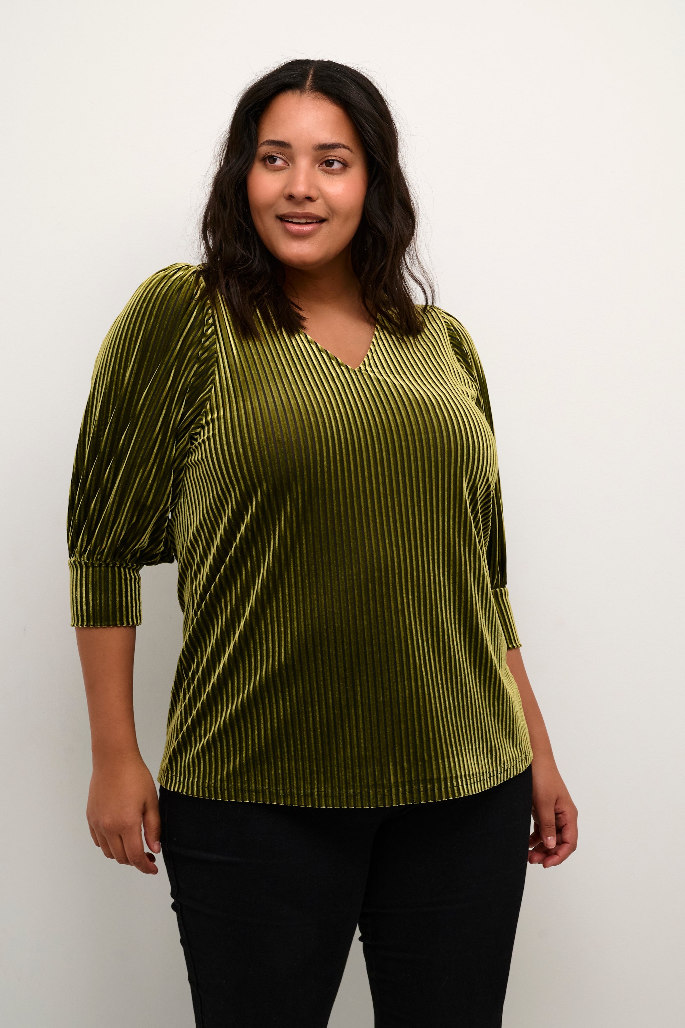 Kaffe Curve Anna Blouse in Green