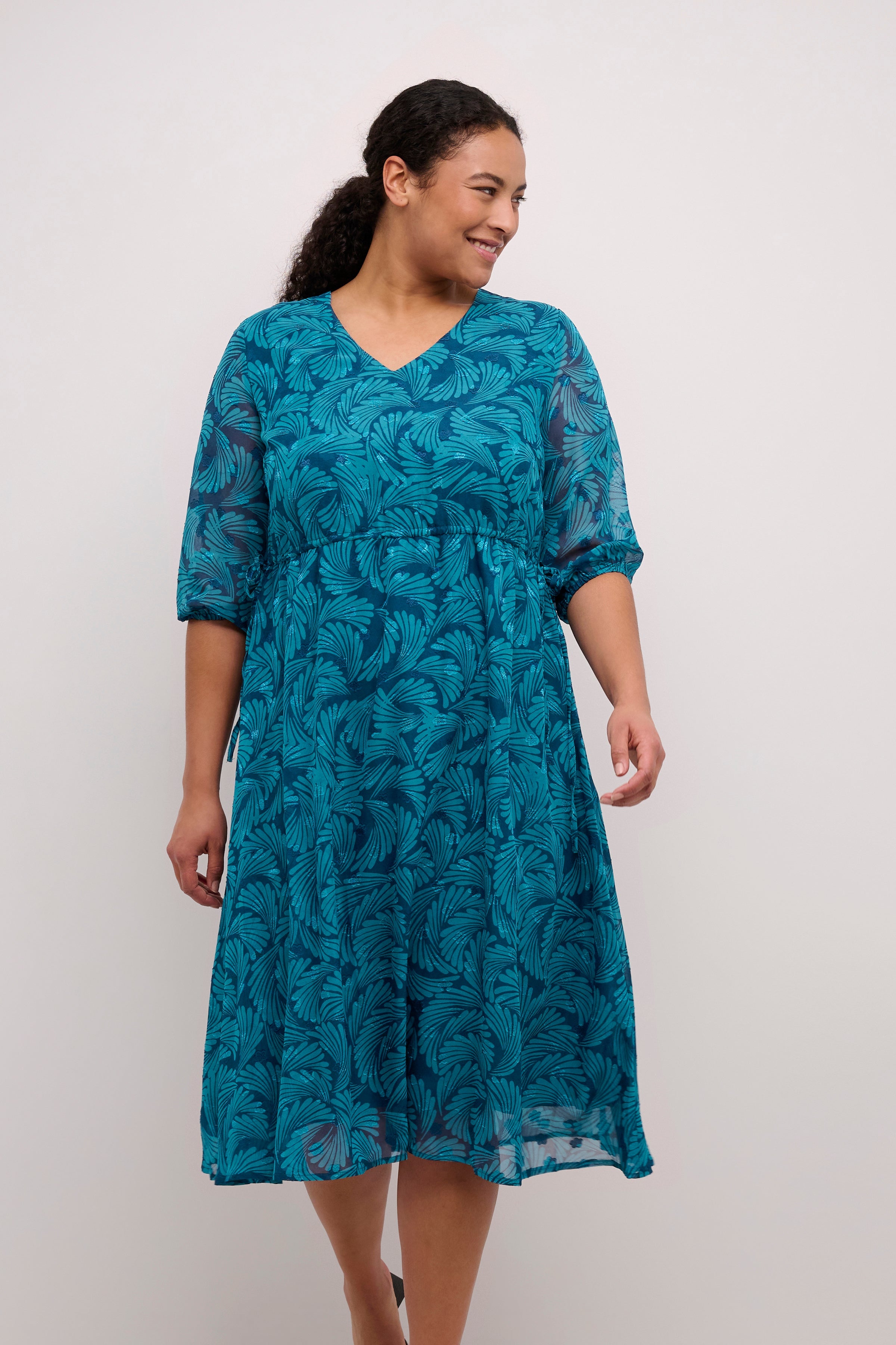 Kaffe Curve Dora Teal Dress