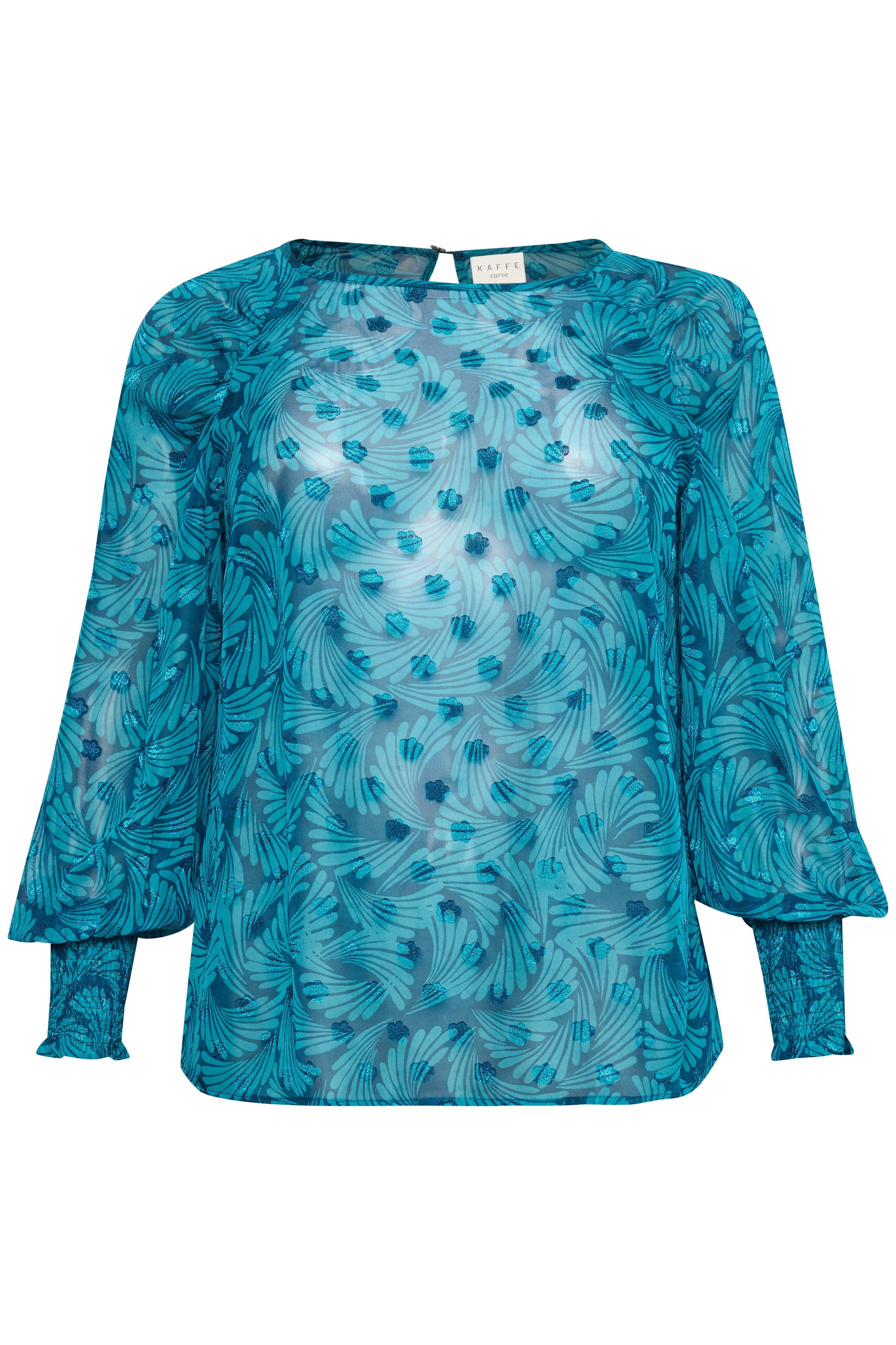 Kaffe Curve Dora Teal Blouse