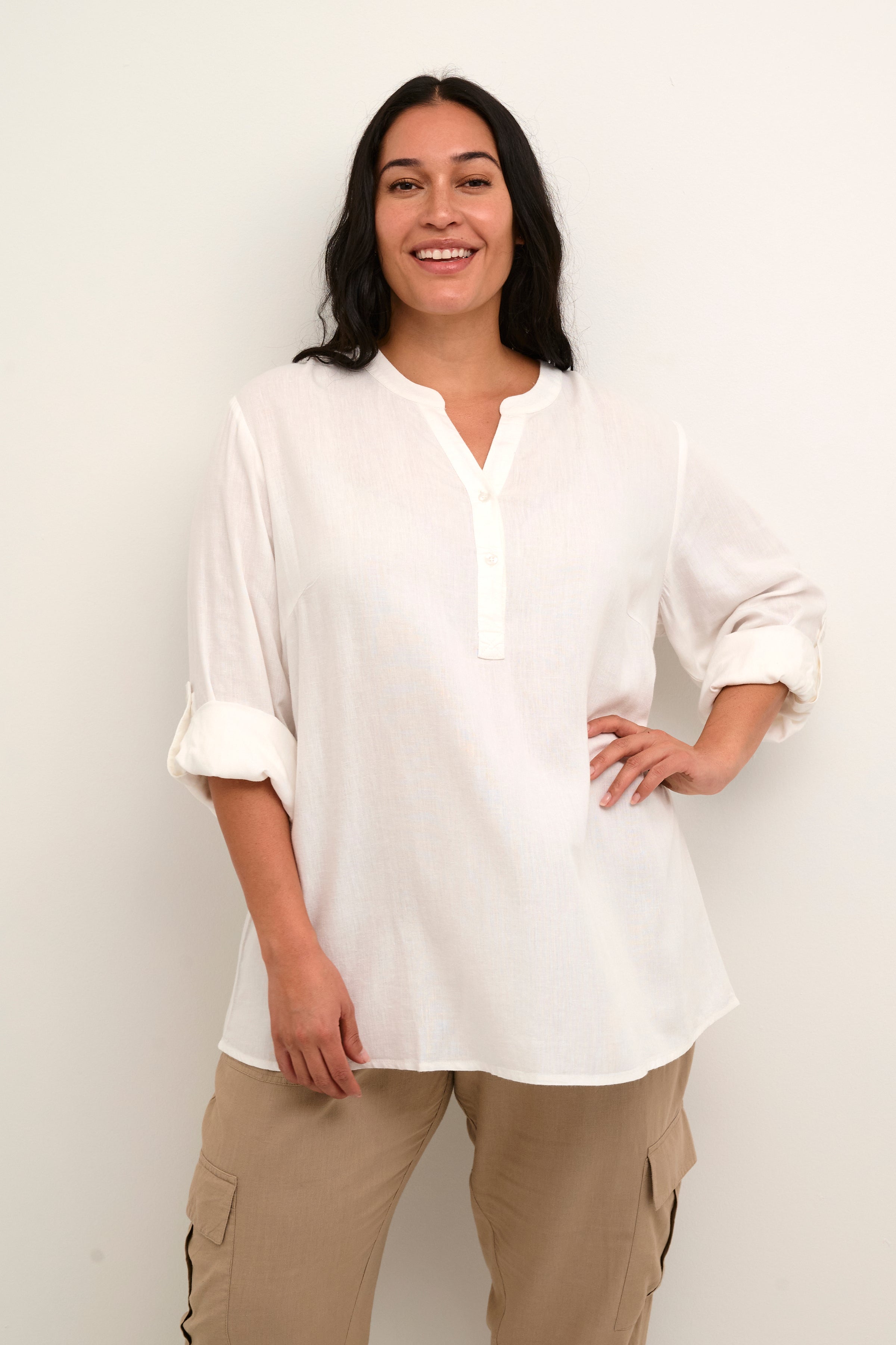 Kaffe Curve Millie White Blouse