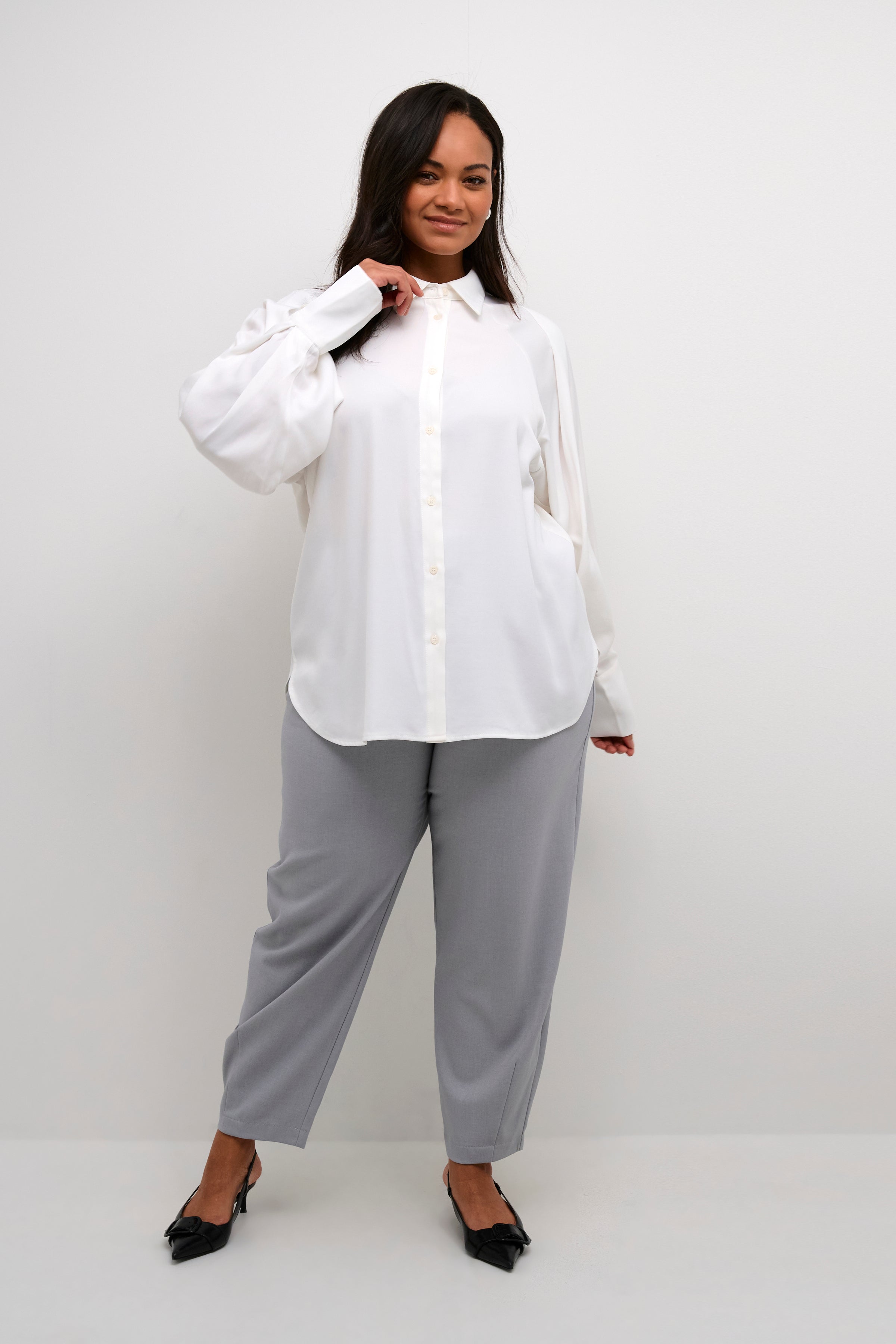 Kaffe Curve Leanna Shirt in White