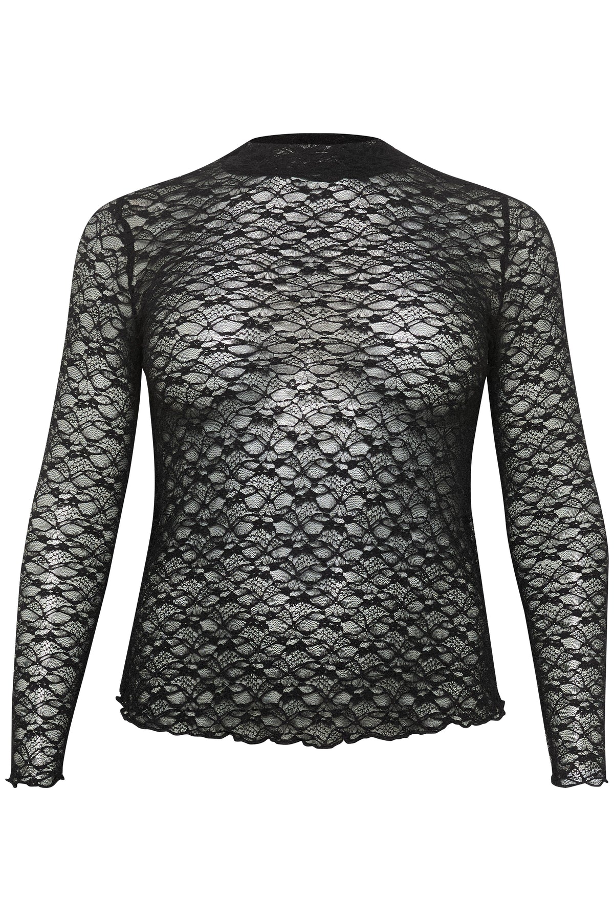 Kaffe Curve Jolina Lace Top in Black