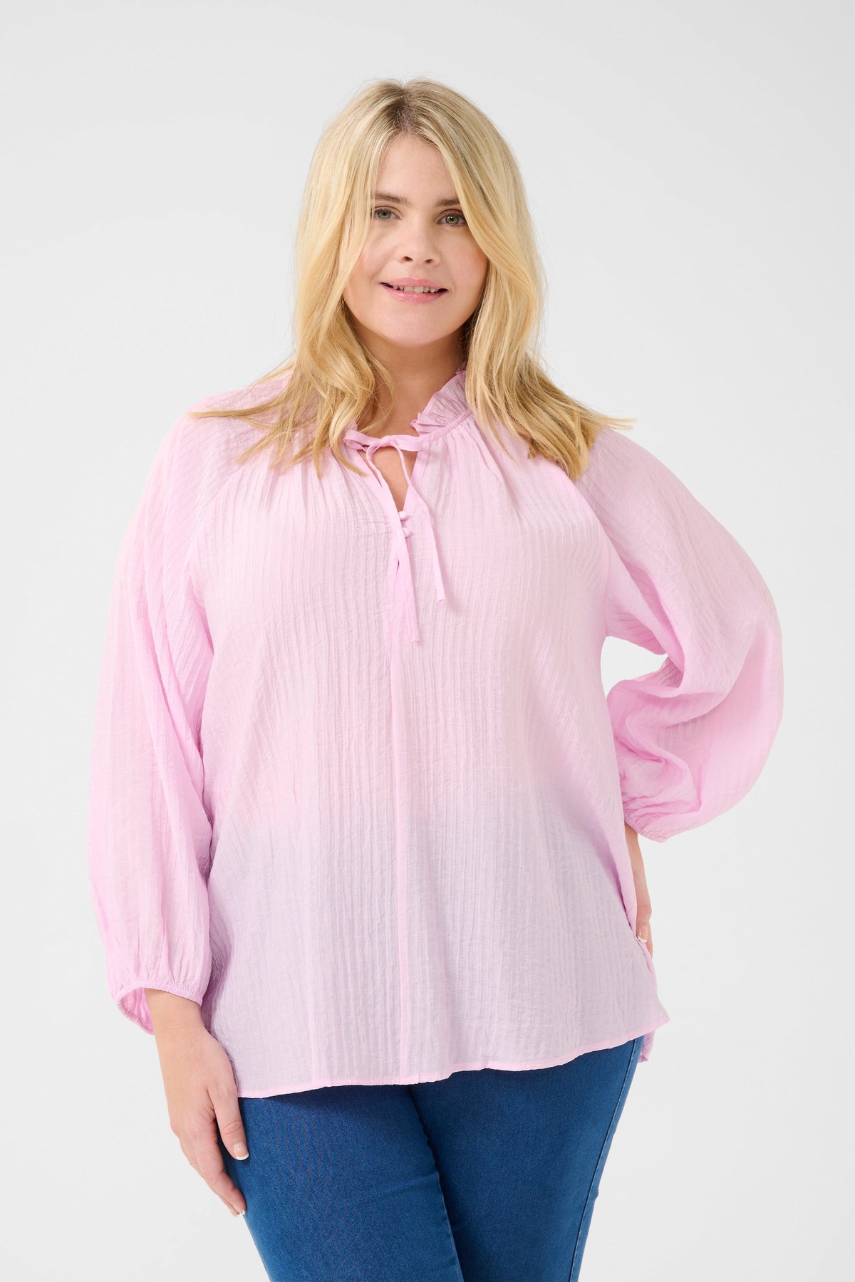 Kaffe Curve Linna Blouse in Pink