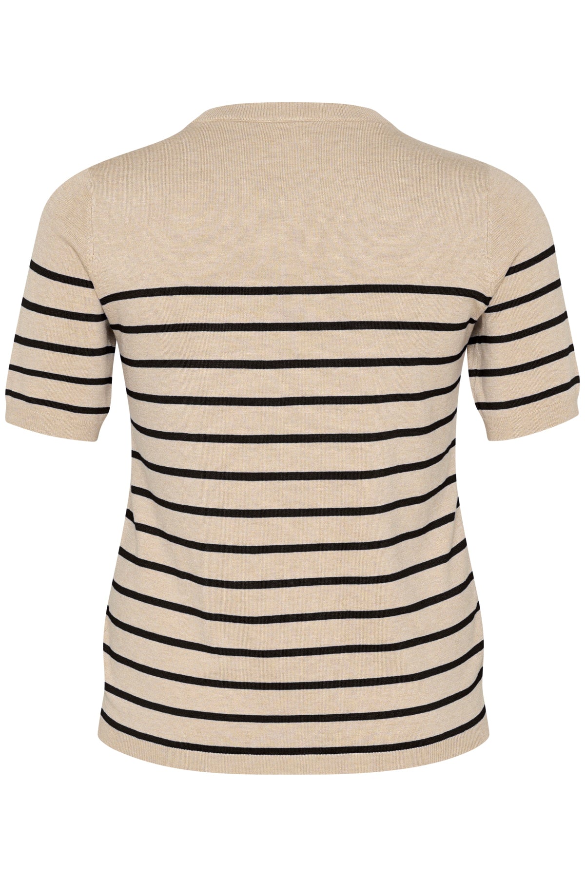 Kaffe Curve Lizzy Knit Top in Beige/Black