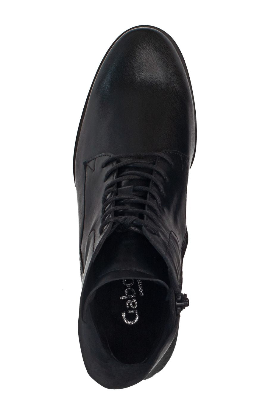 Gabor Lace-Up Heel Ankle Boots in Black