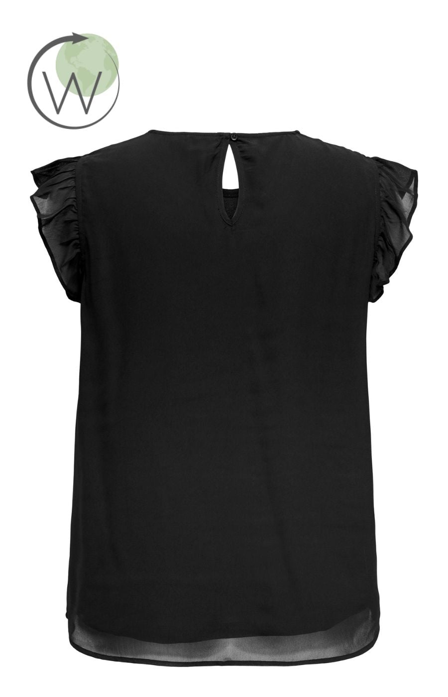 Only Carmakoma Frill Top In Black