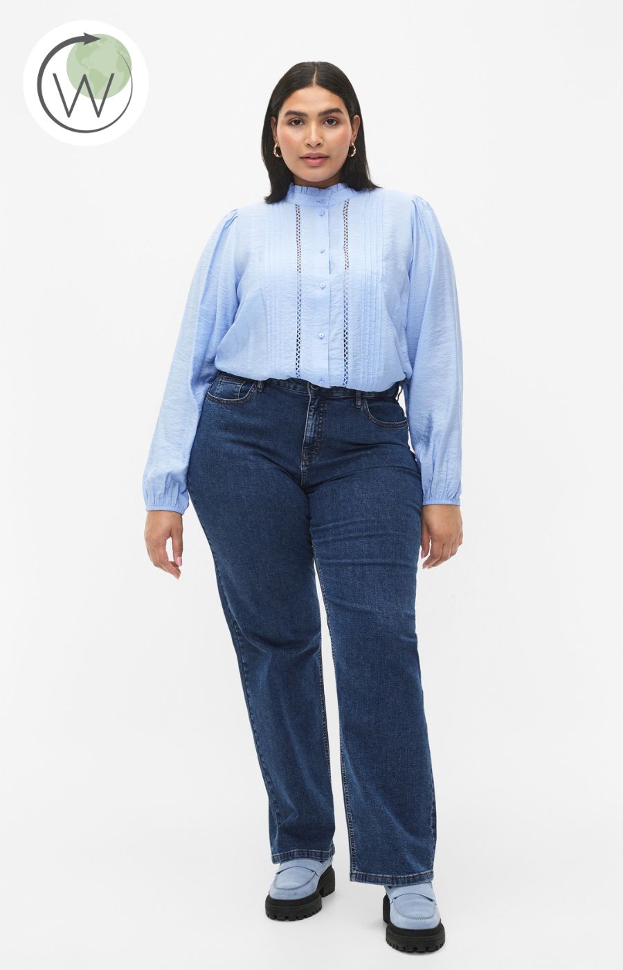 Zizzi Kam Blue Blouse