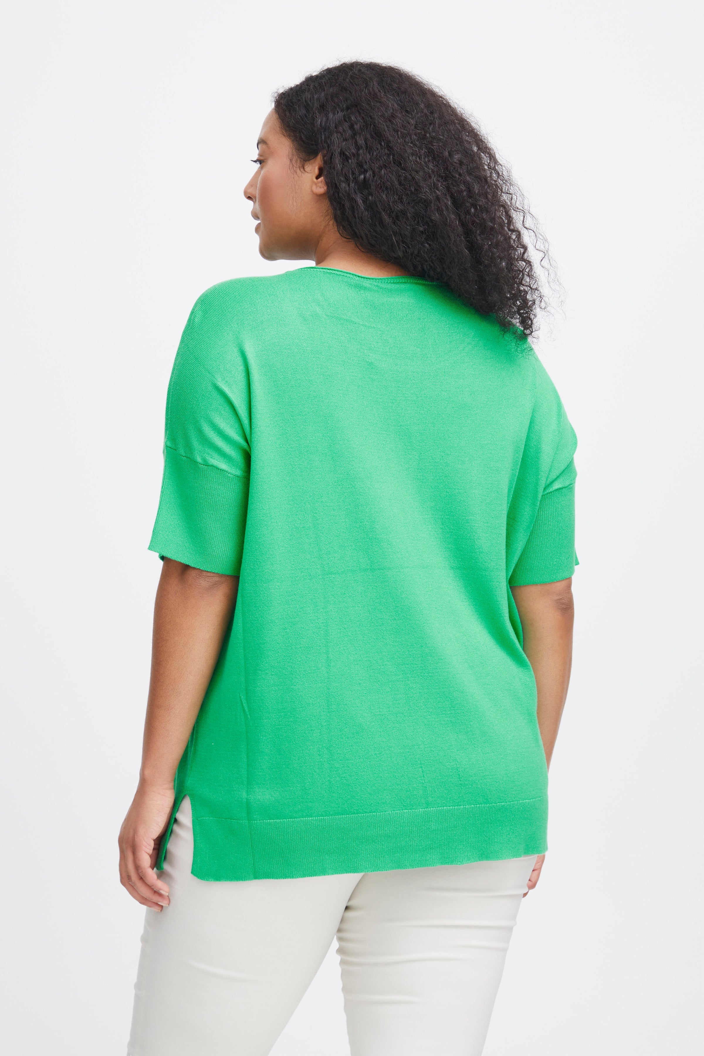 Simple Wish Clia Knitted Top in Green