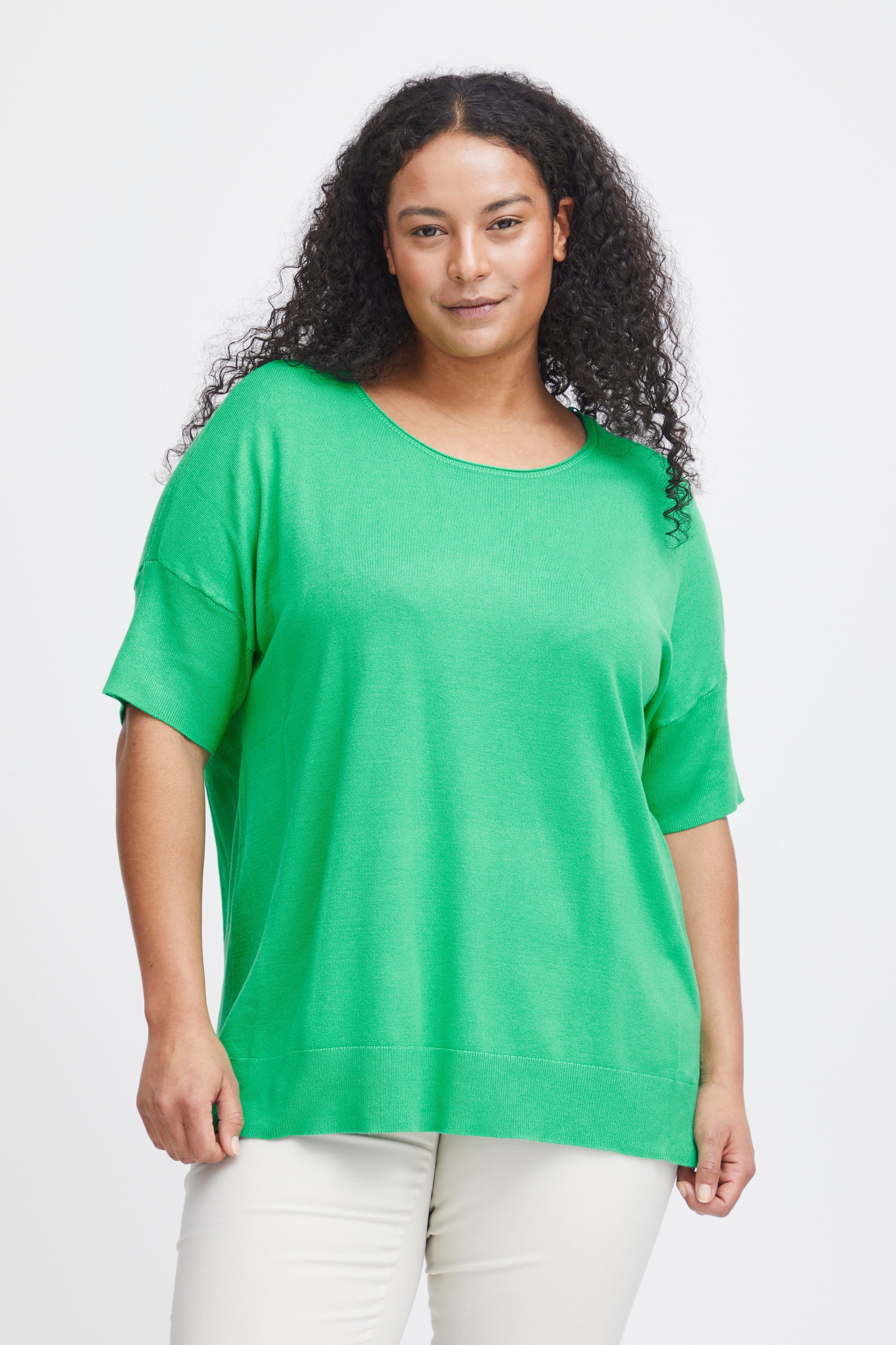 Simple Wish Clia Knitted Top in Green