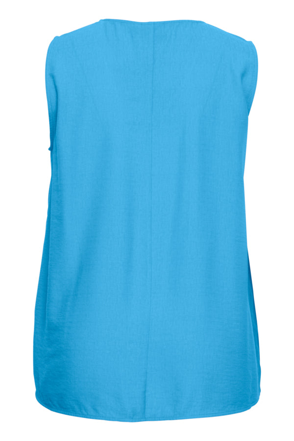 Simple Wish Hot Sleeveless Blouse in Blue