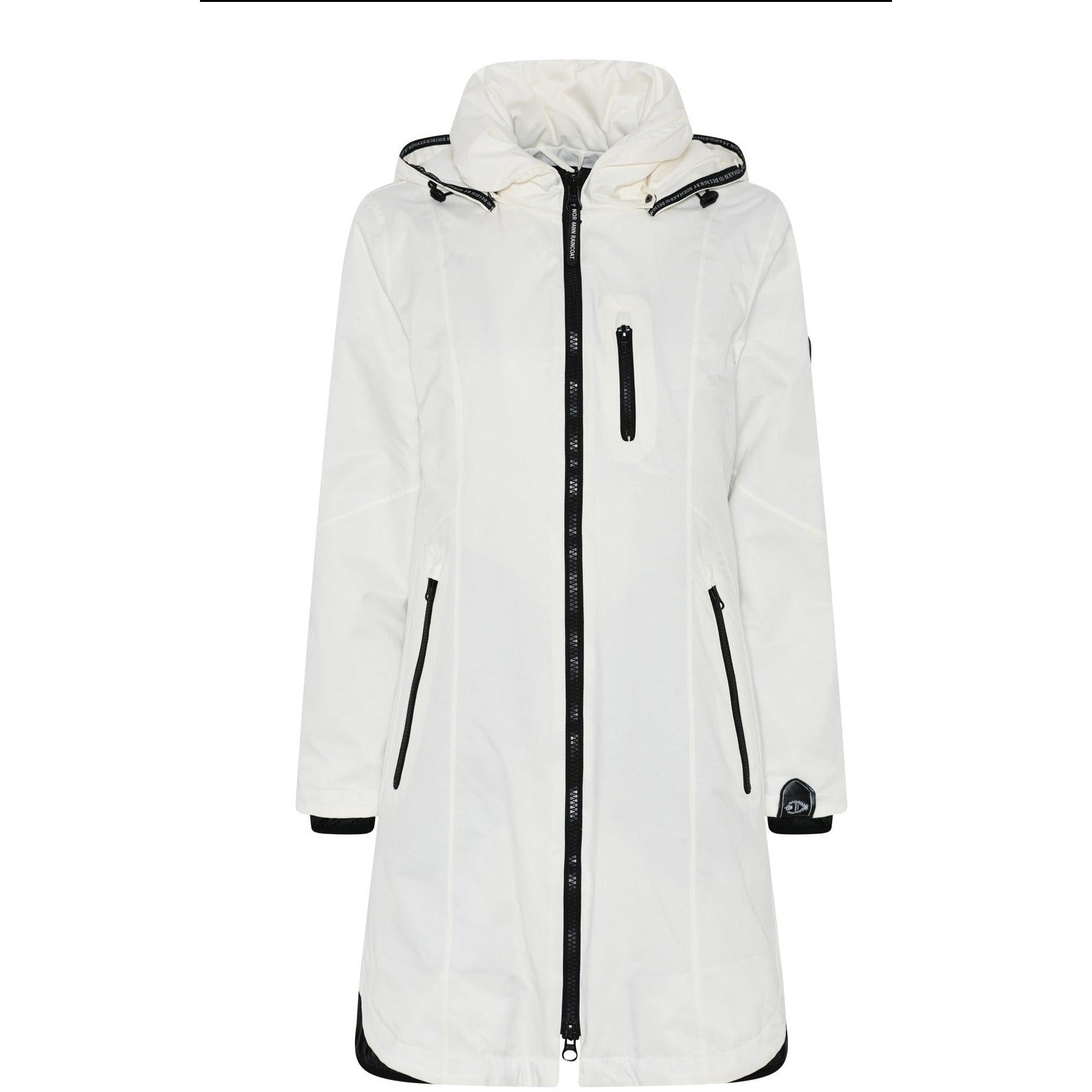 Normann Raincoat in White - Wardrobe Plus