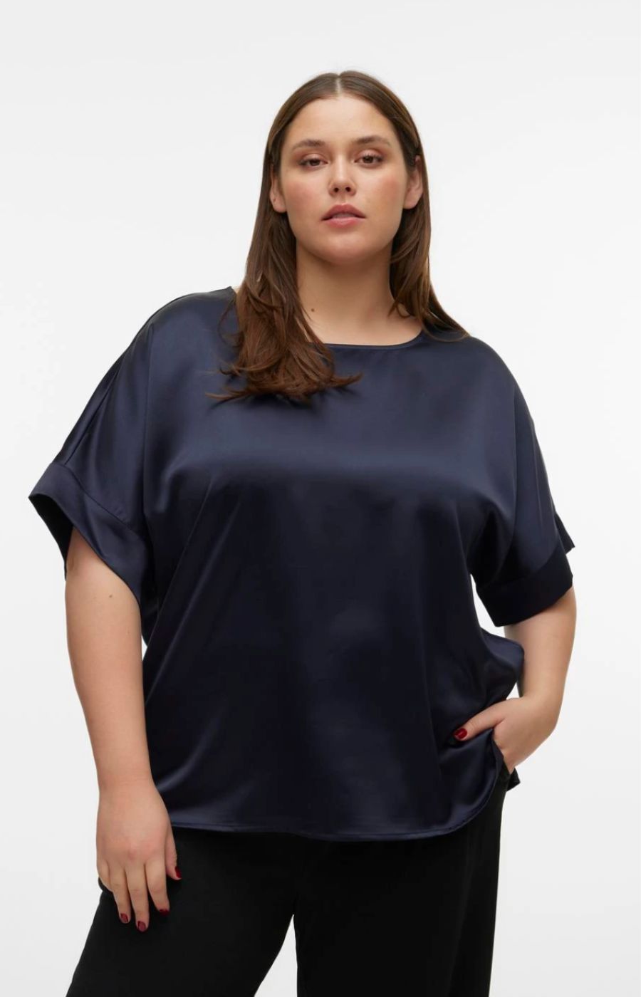 Vero Moda Curve Merle Navy Top