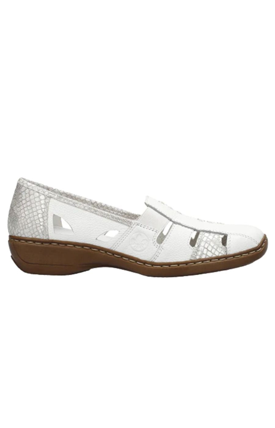 Rieker White Slip On Shoes