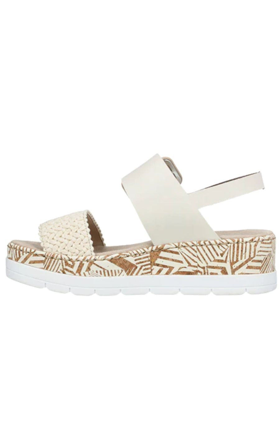 Rieker Platform Cream Sandal