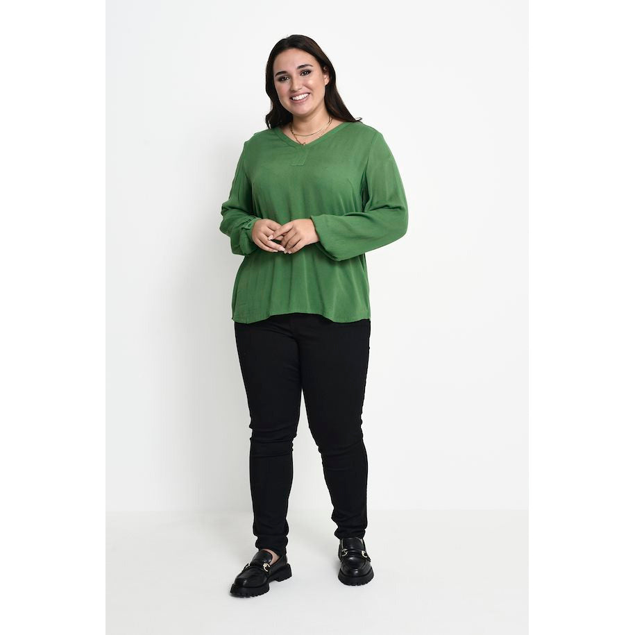 Kaffe Cami Blouse in Green - Wardrobe Plus