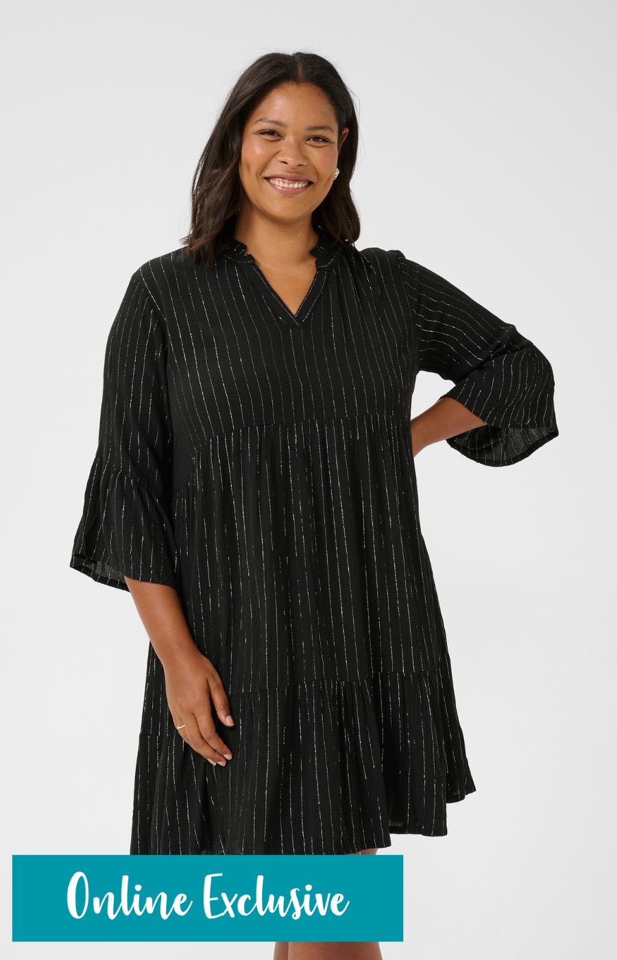 Kaffe Curve Lio Dress in Black