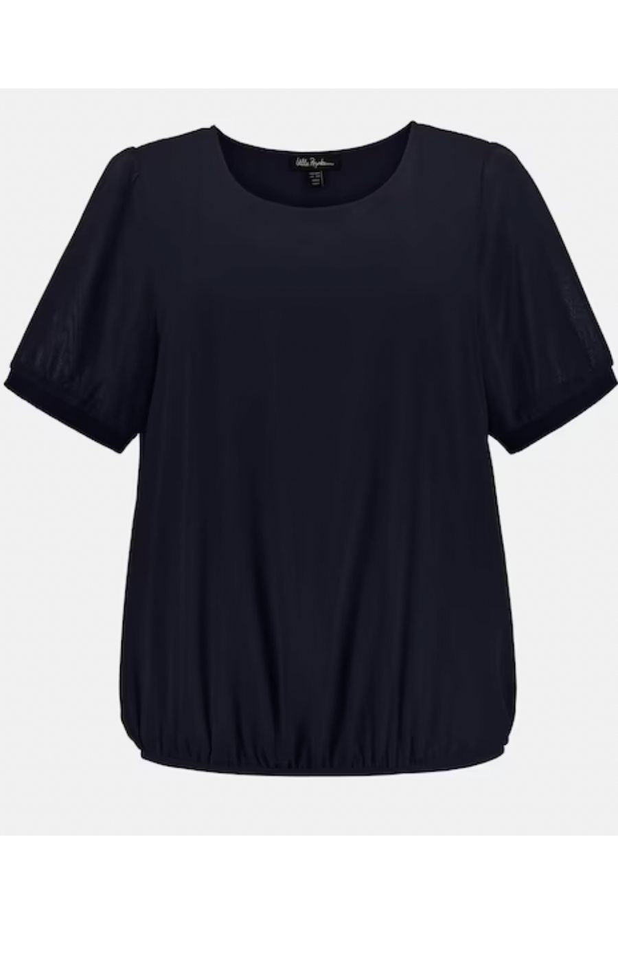 Ulla Popken Chiffon Navy Blouse