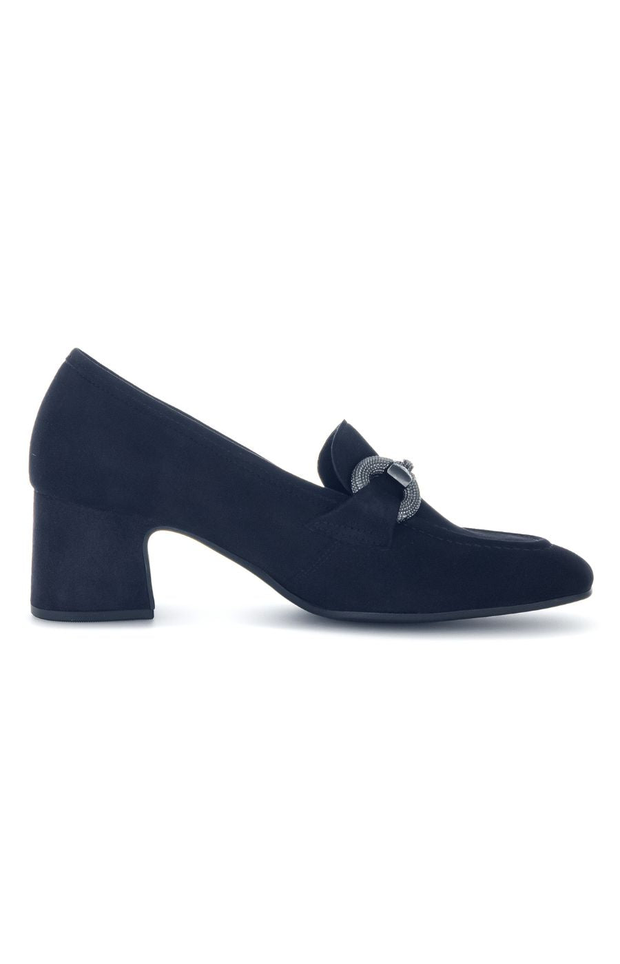 Gabor Court Chain Heel in Navy