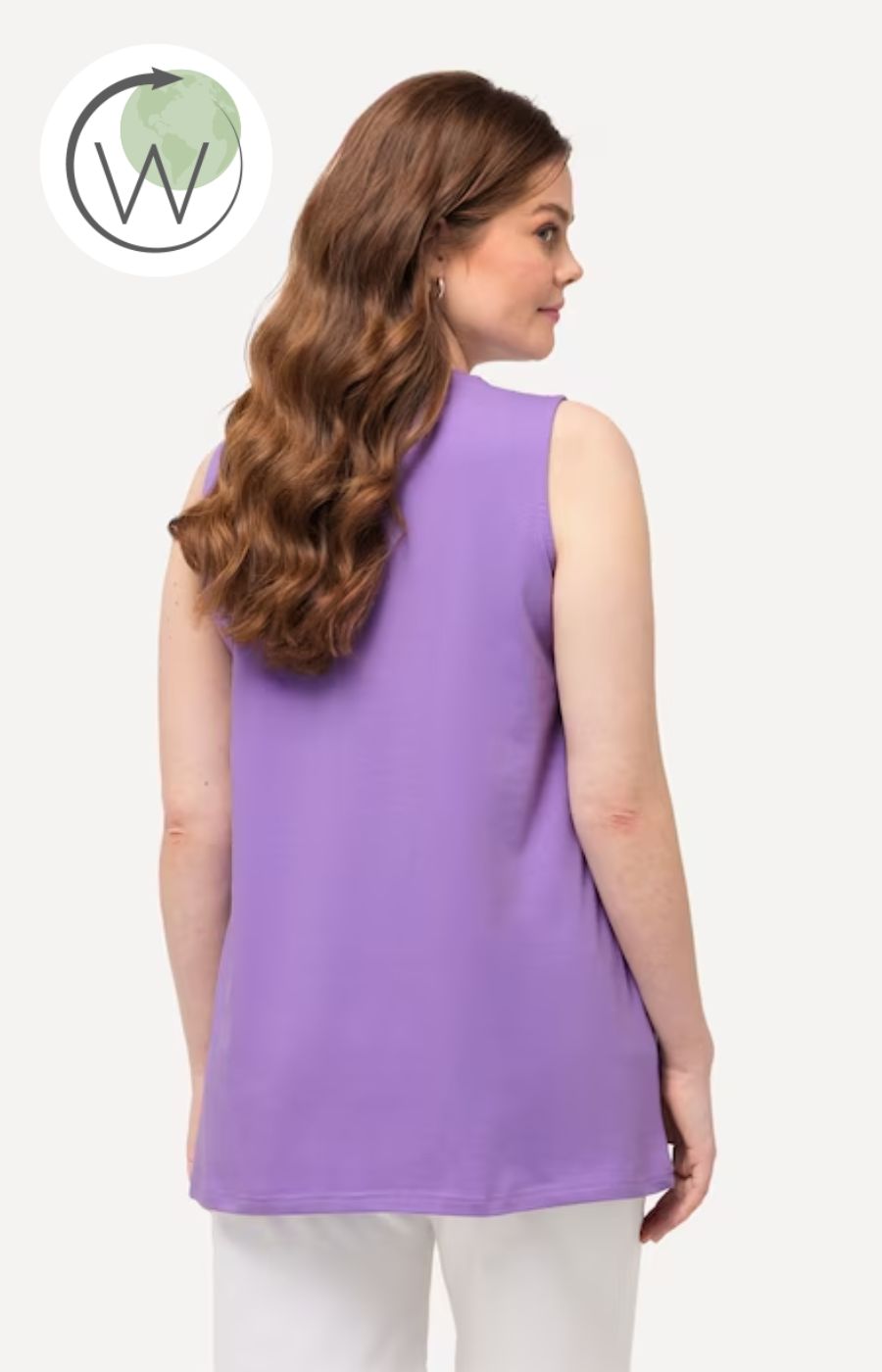 Ulla Popken Vest Top in Purple