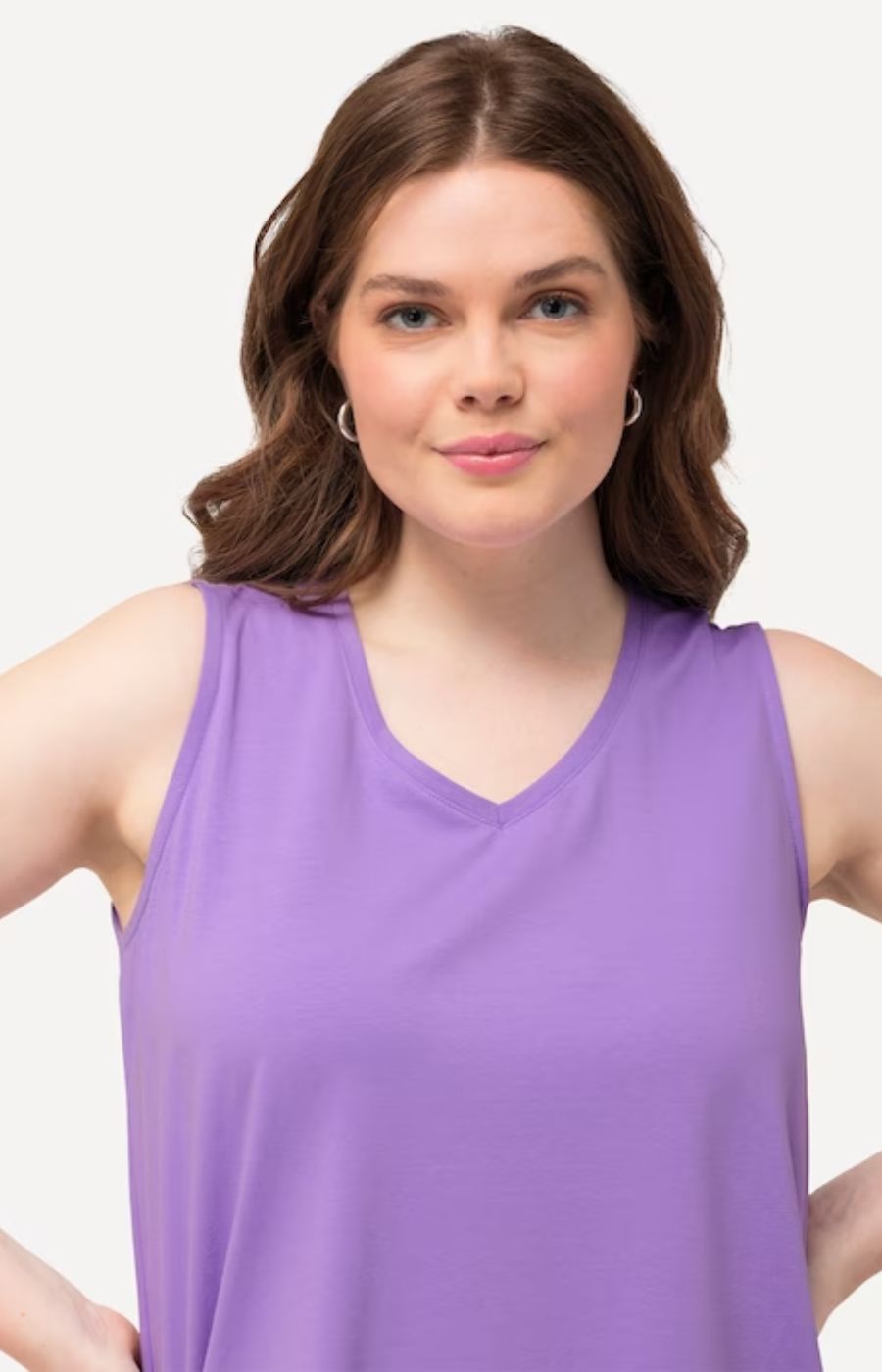 Ulla Popken Vest Top in Purple