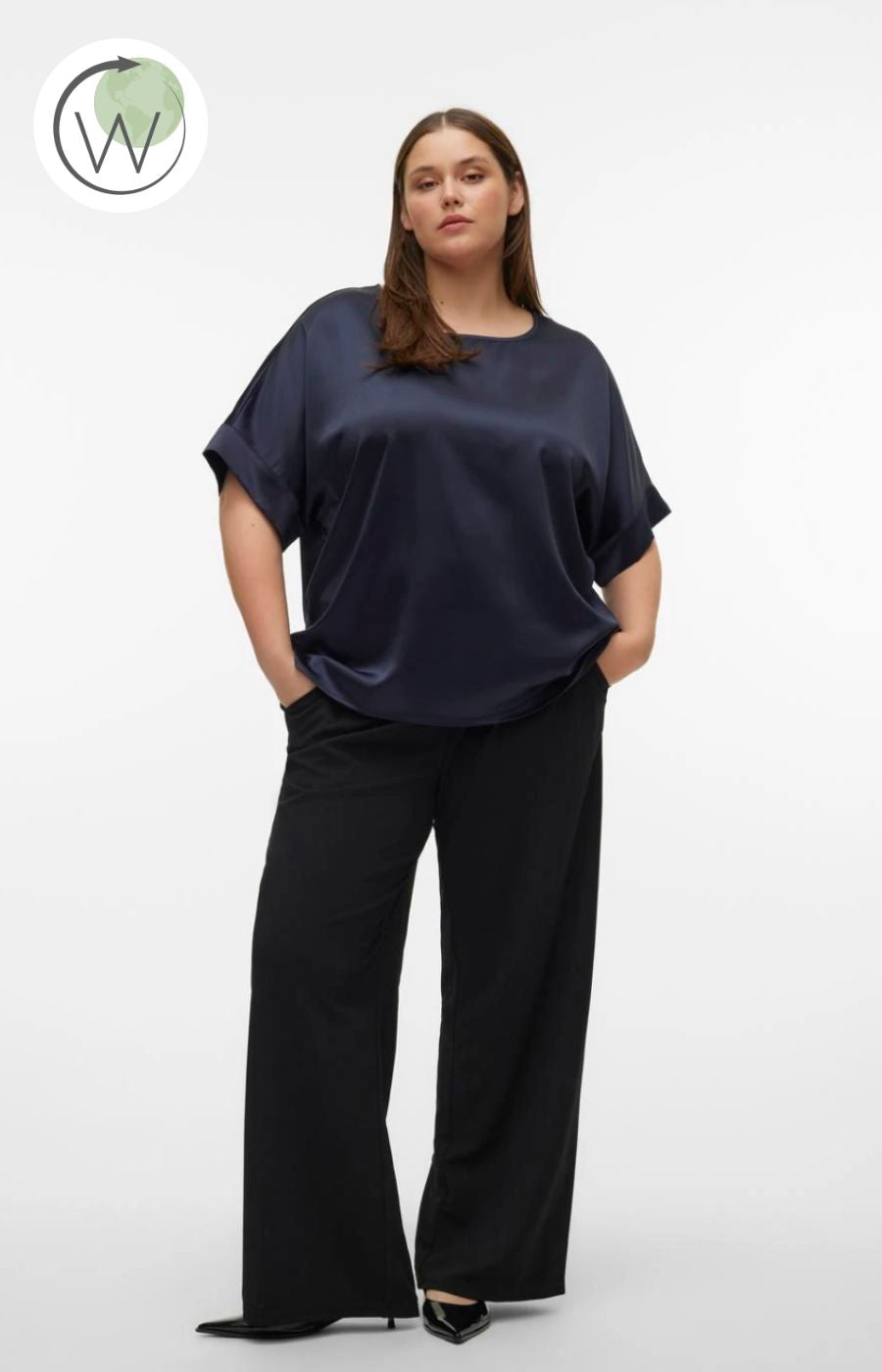 Vero Moda Curve Merle Navy Top