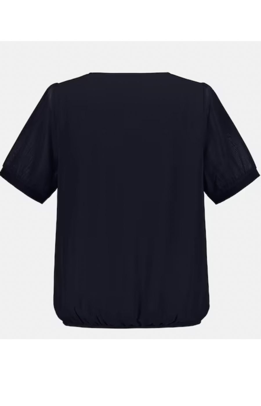 Ulla Popken Chiffon Navy Blouse