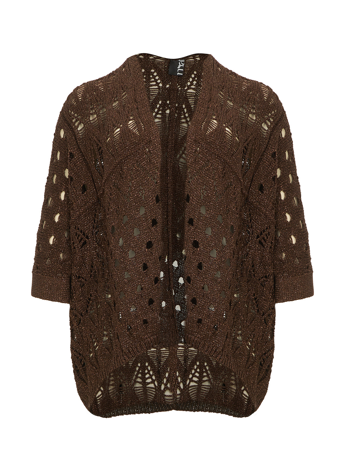 Mat Metallic Cardigan in Bronze