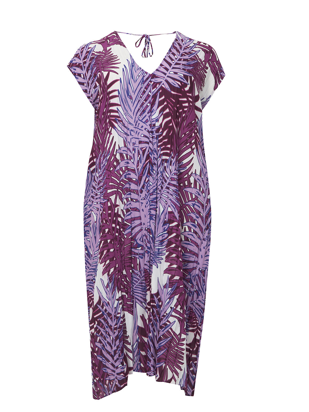 Mat Pleated Dress in Purple