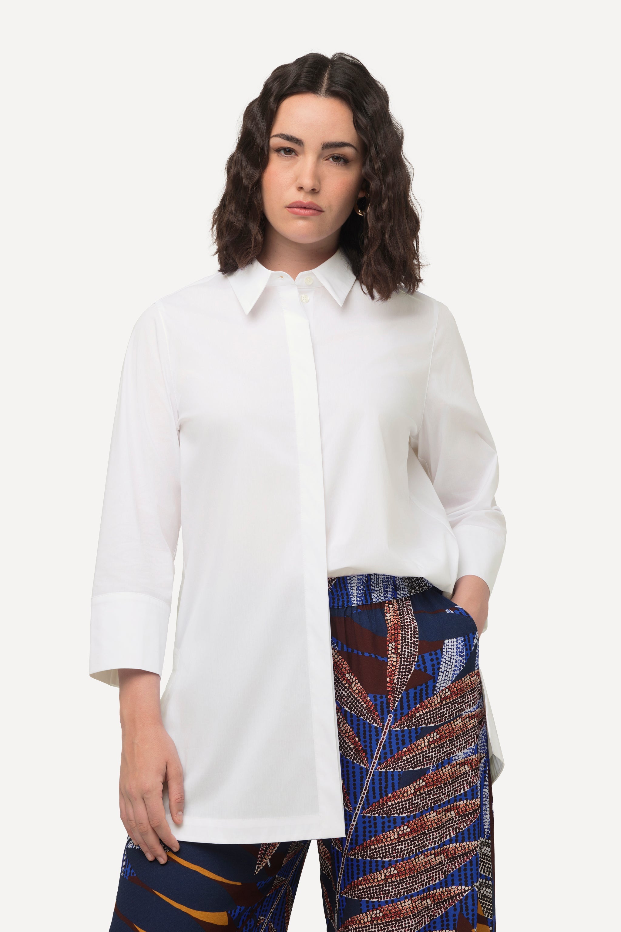 Ulla Popken White Tunic Shirt