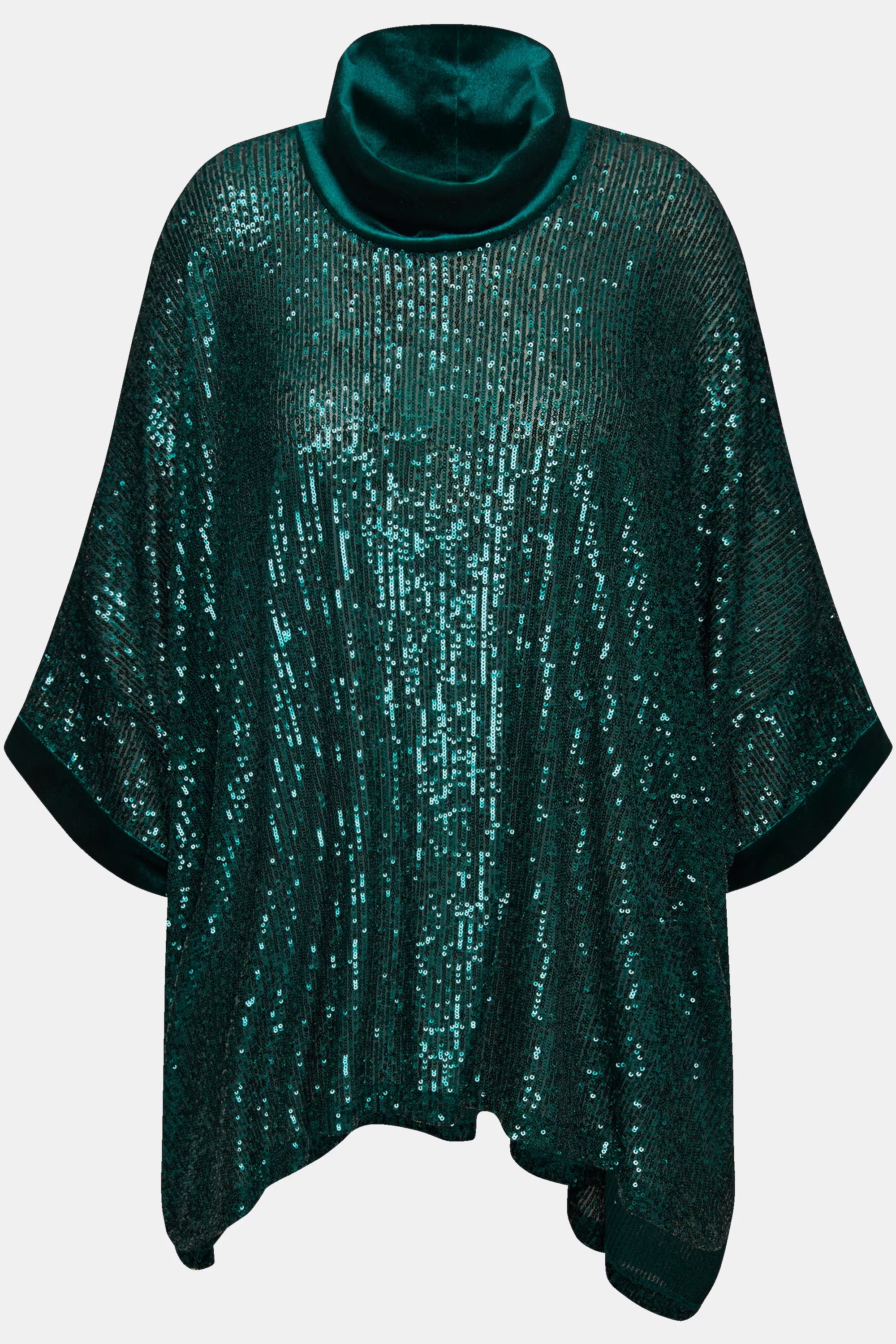 Ulla Popken Sequin Blouse in Green