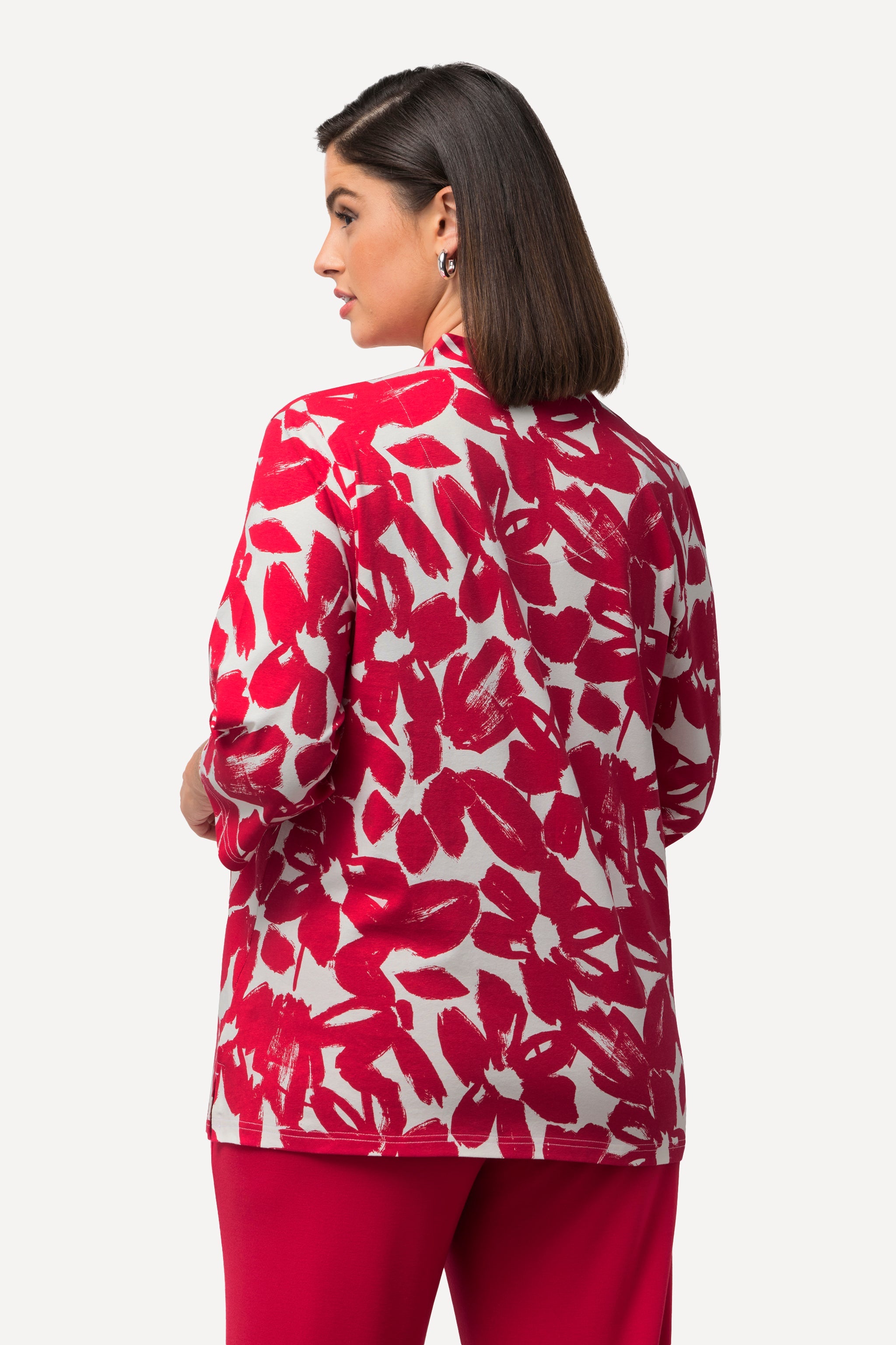 Ulla Popken Red Floral Top