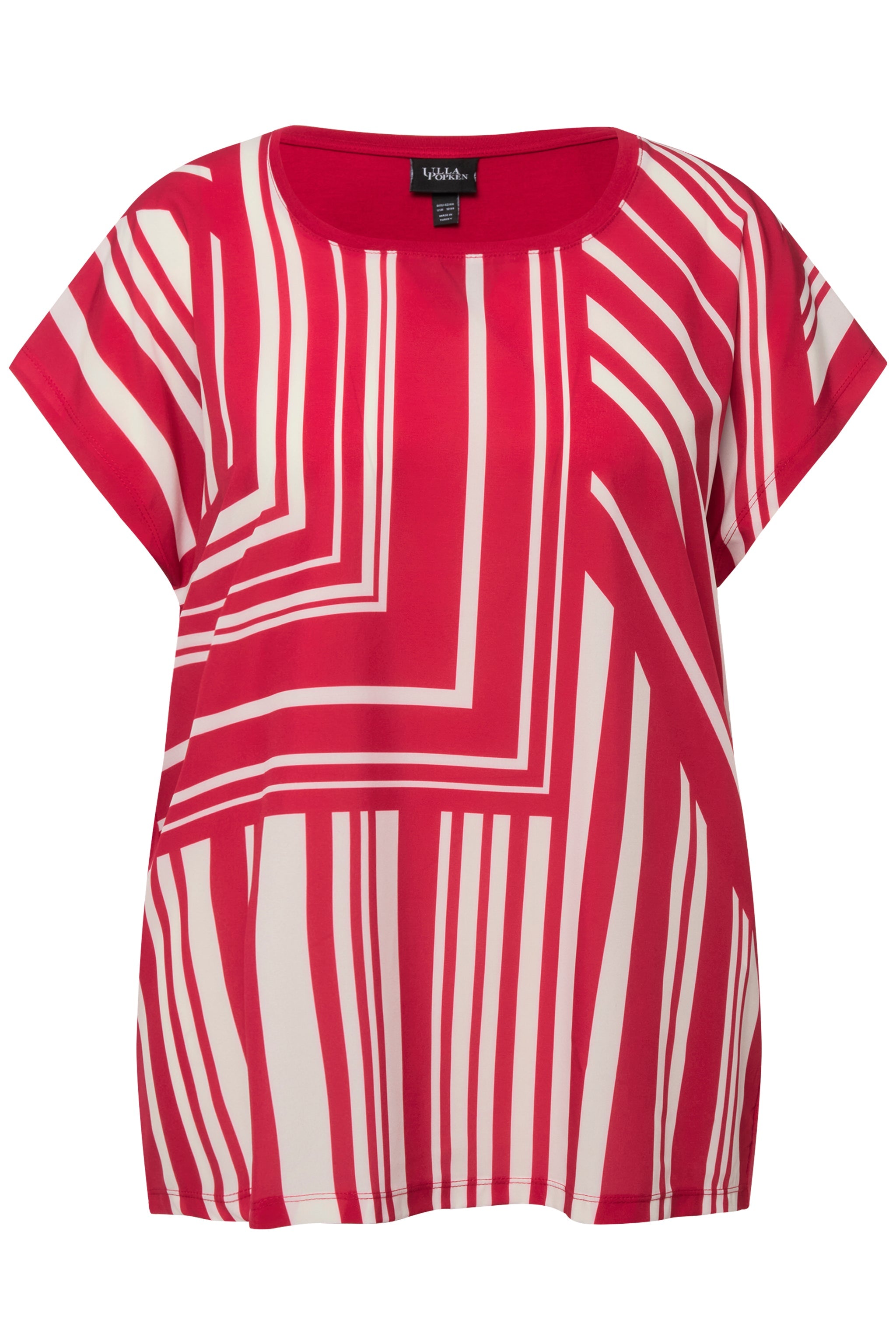 Ulla Popken Red Stripe Top