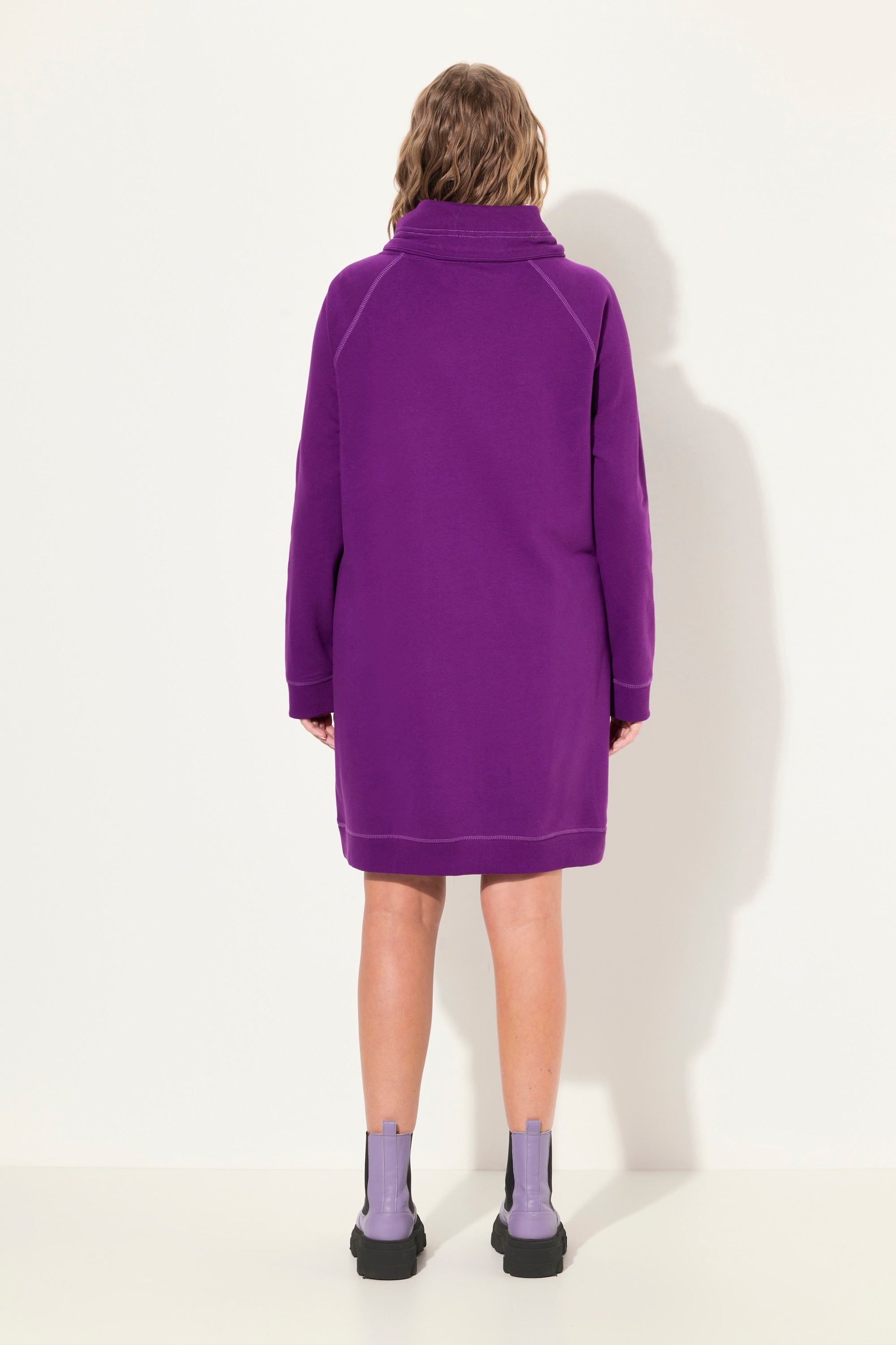 Ulla Popken Sweatshirt Dress in Purple