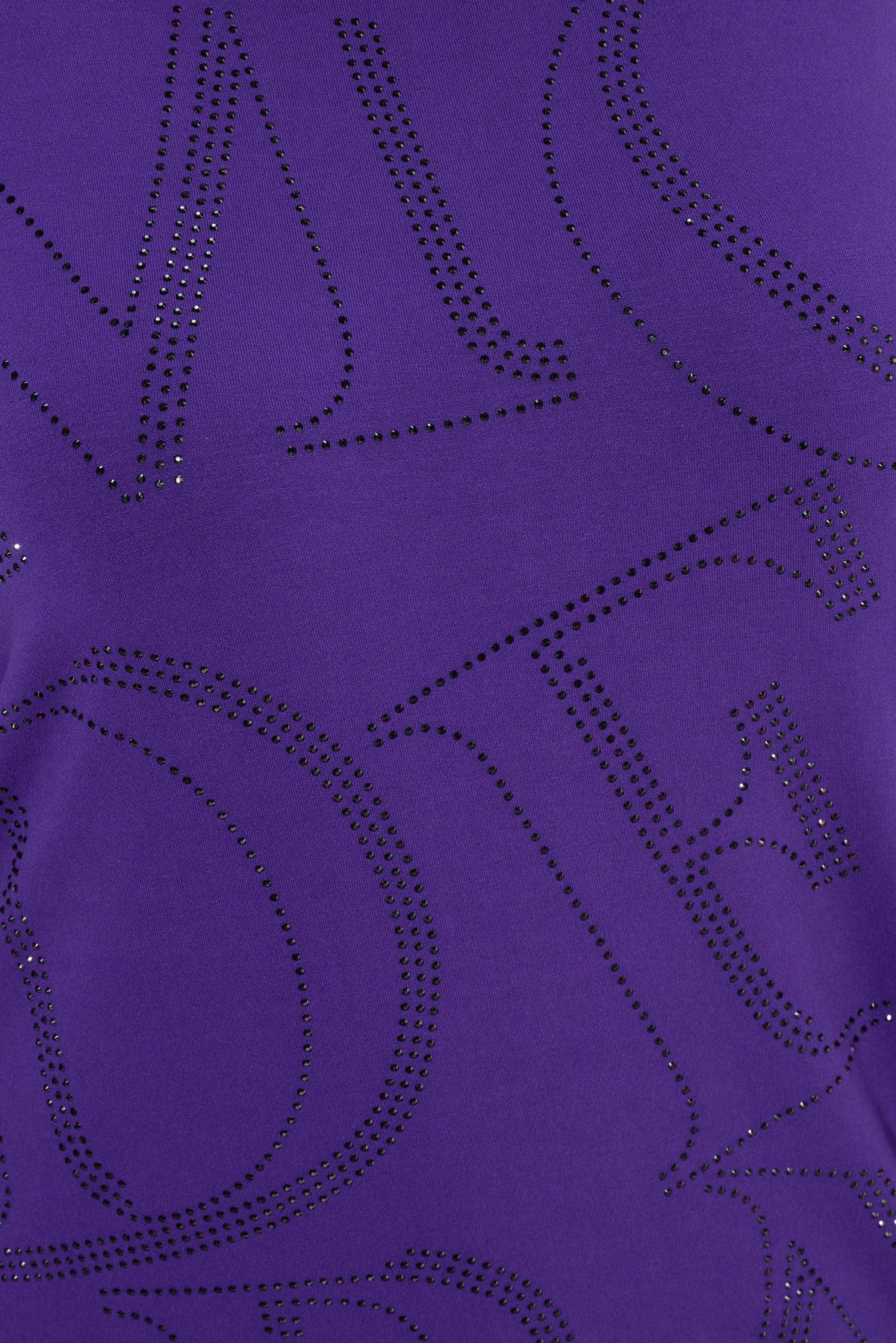 Ulla Popken Glitter Lettering Shirt in Purple