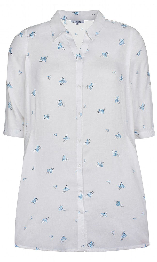 Zhenzi Georgia Shirt in White