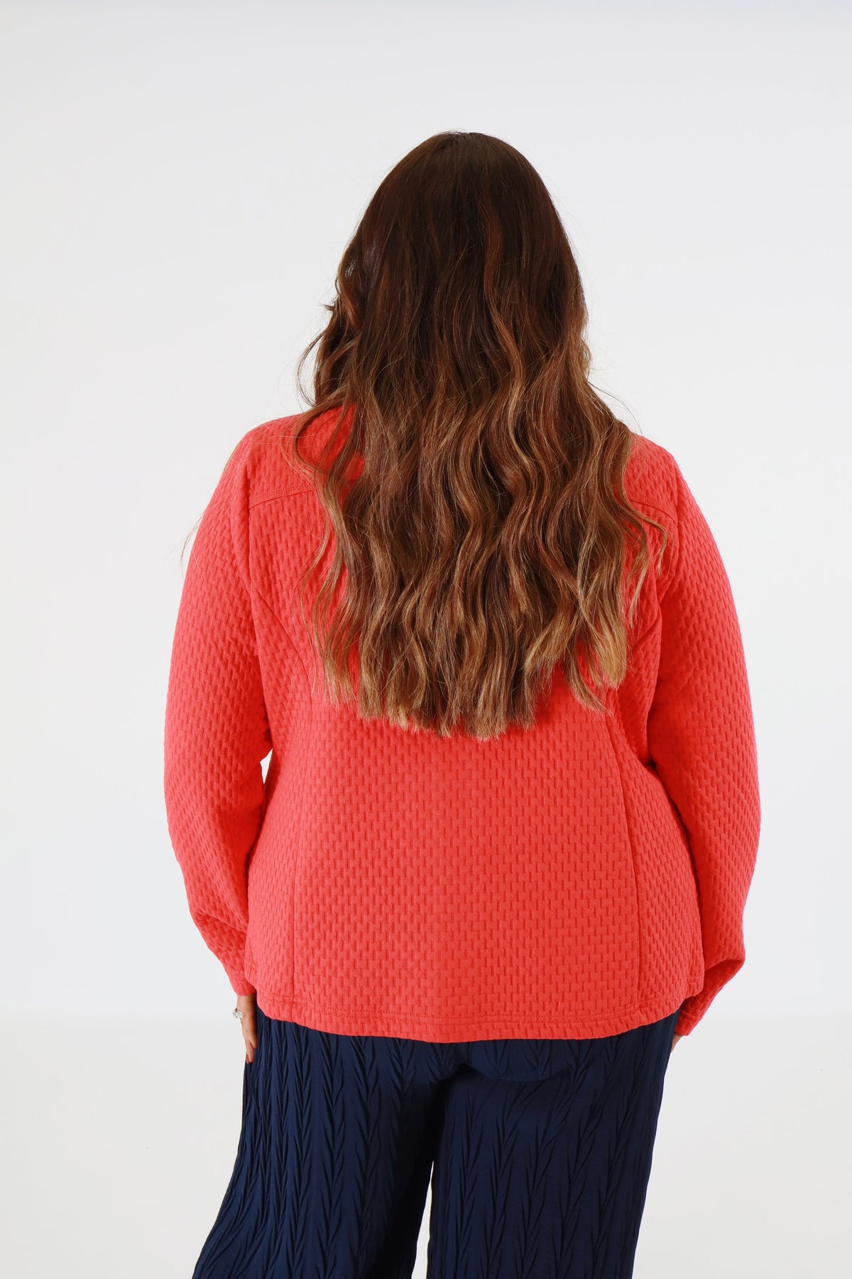 Brandtex Button up Jacket in Red