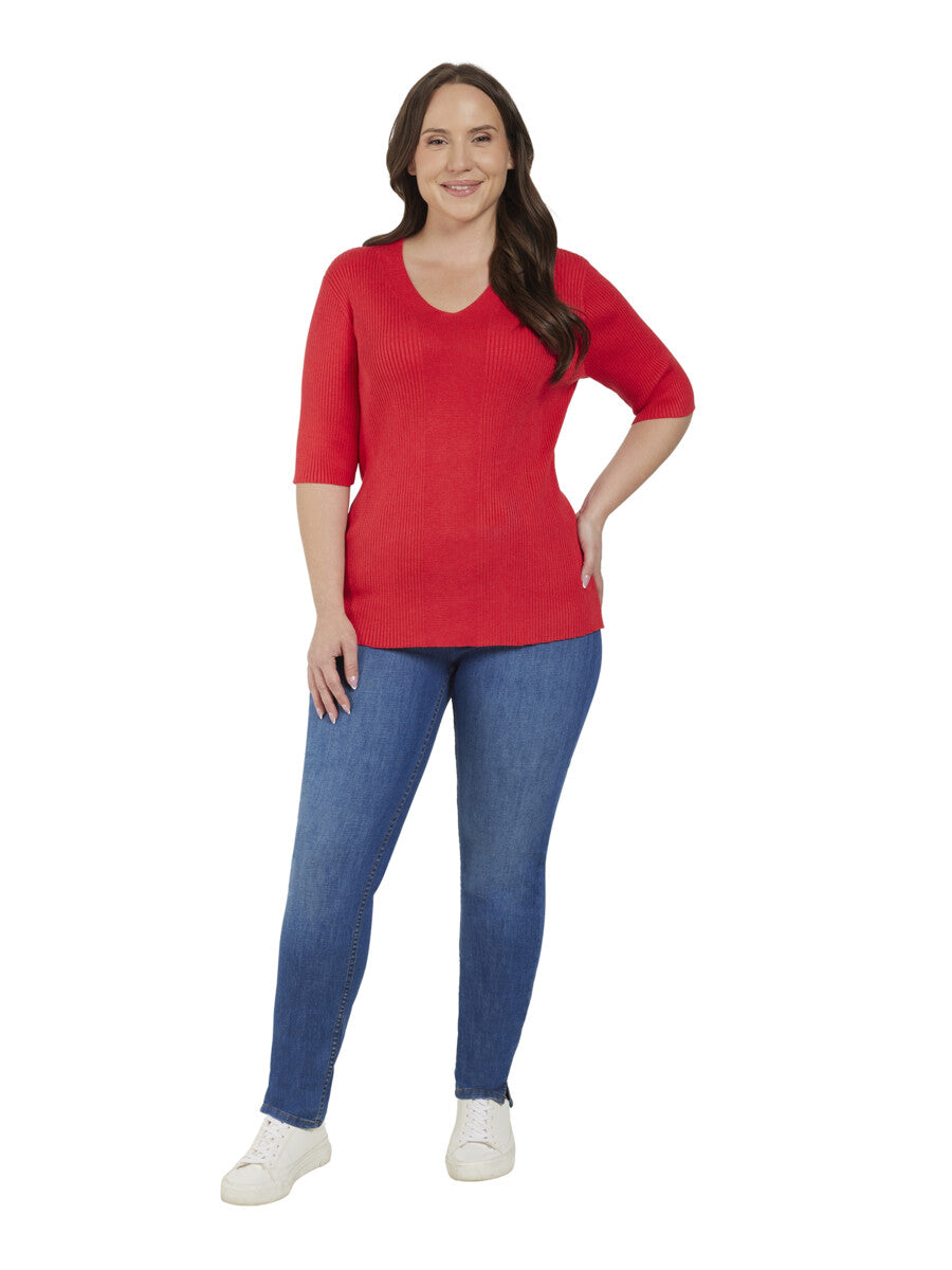 Ciso Knitted Top in Burnt Orange
