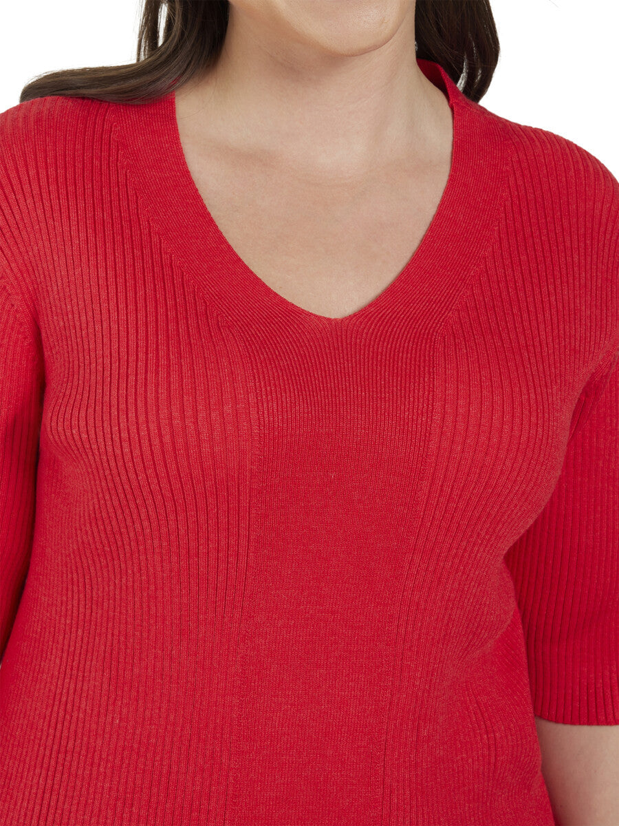 Ciso Knitted Top in Burnt Orange