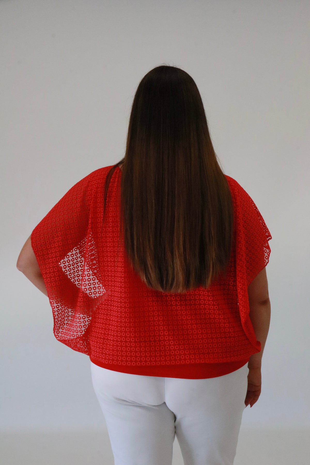 Lace Magic Blouse in Red