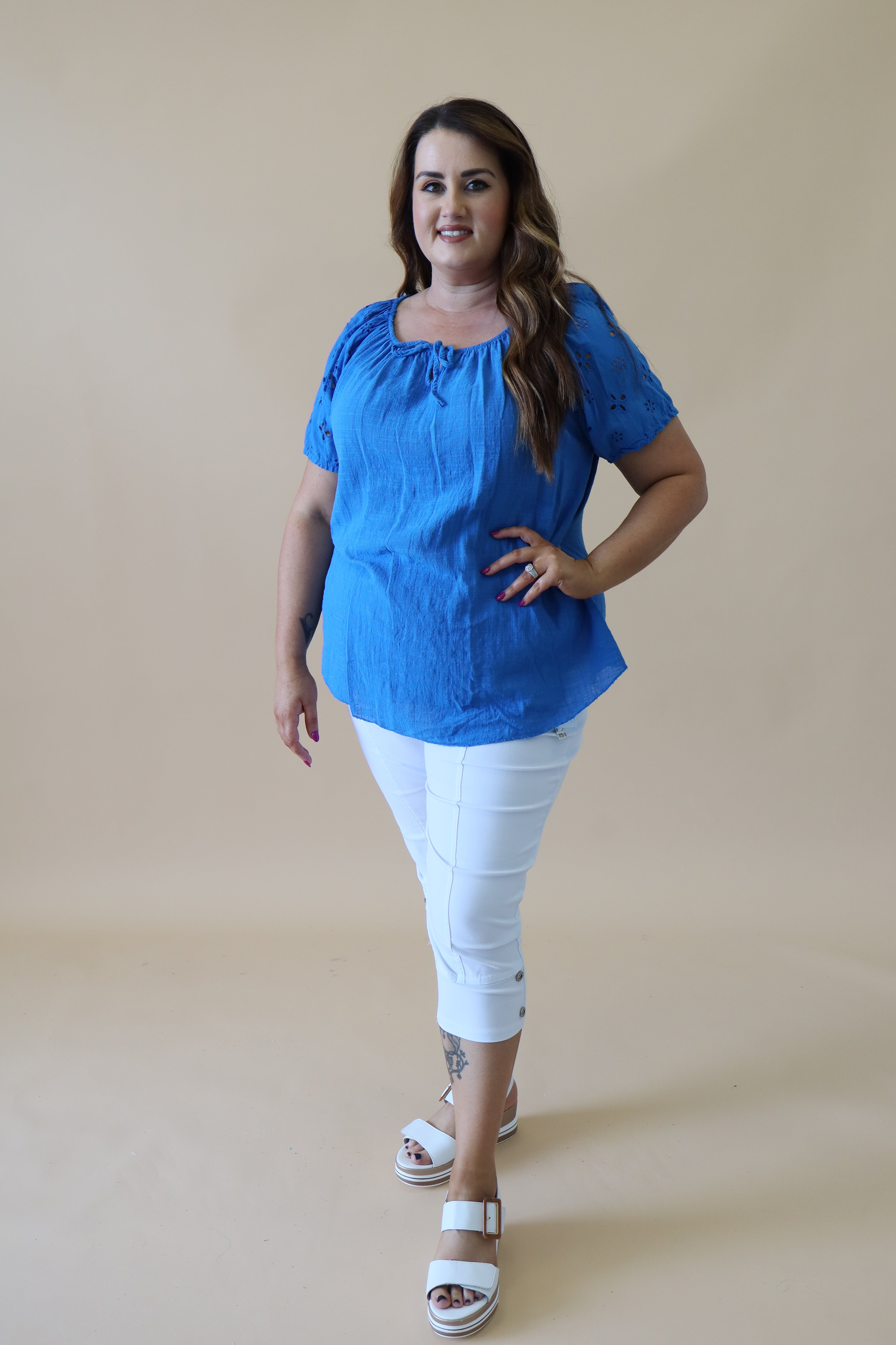 Helen Blouse in Royal Blue