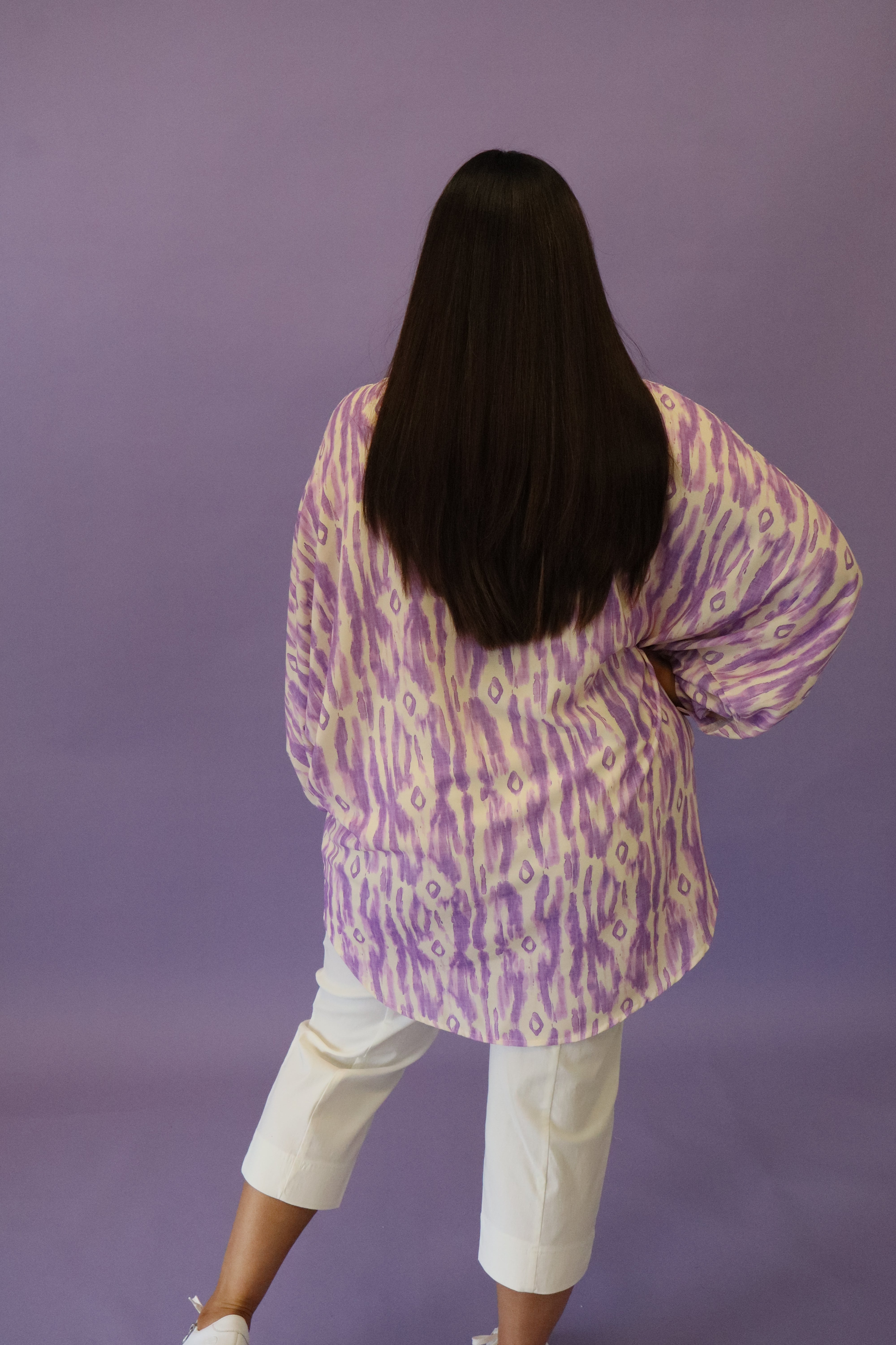 Ayla Print Blouse in Purple