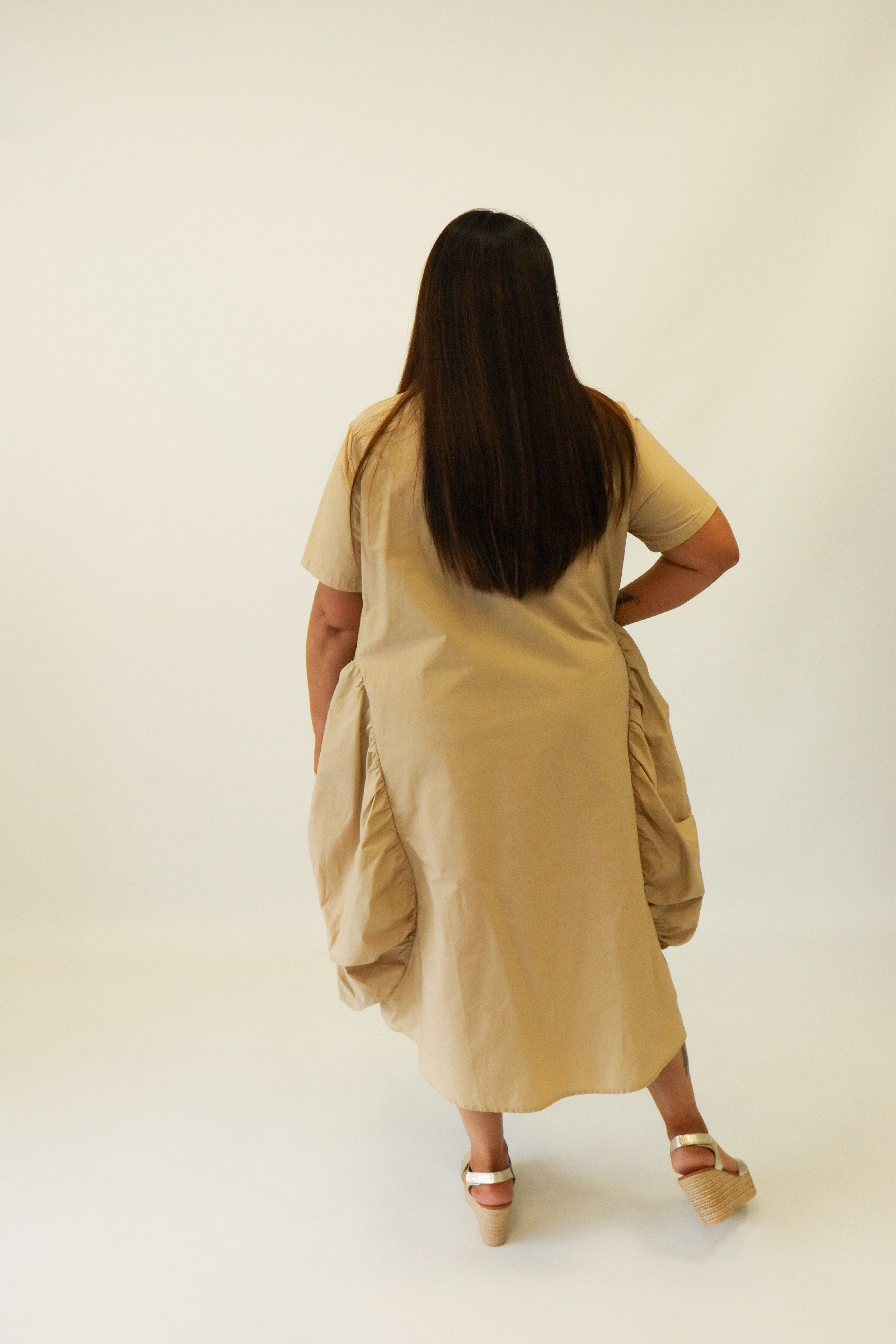 Avery Dress in Tan