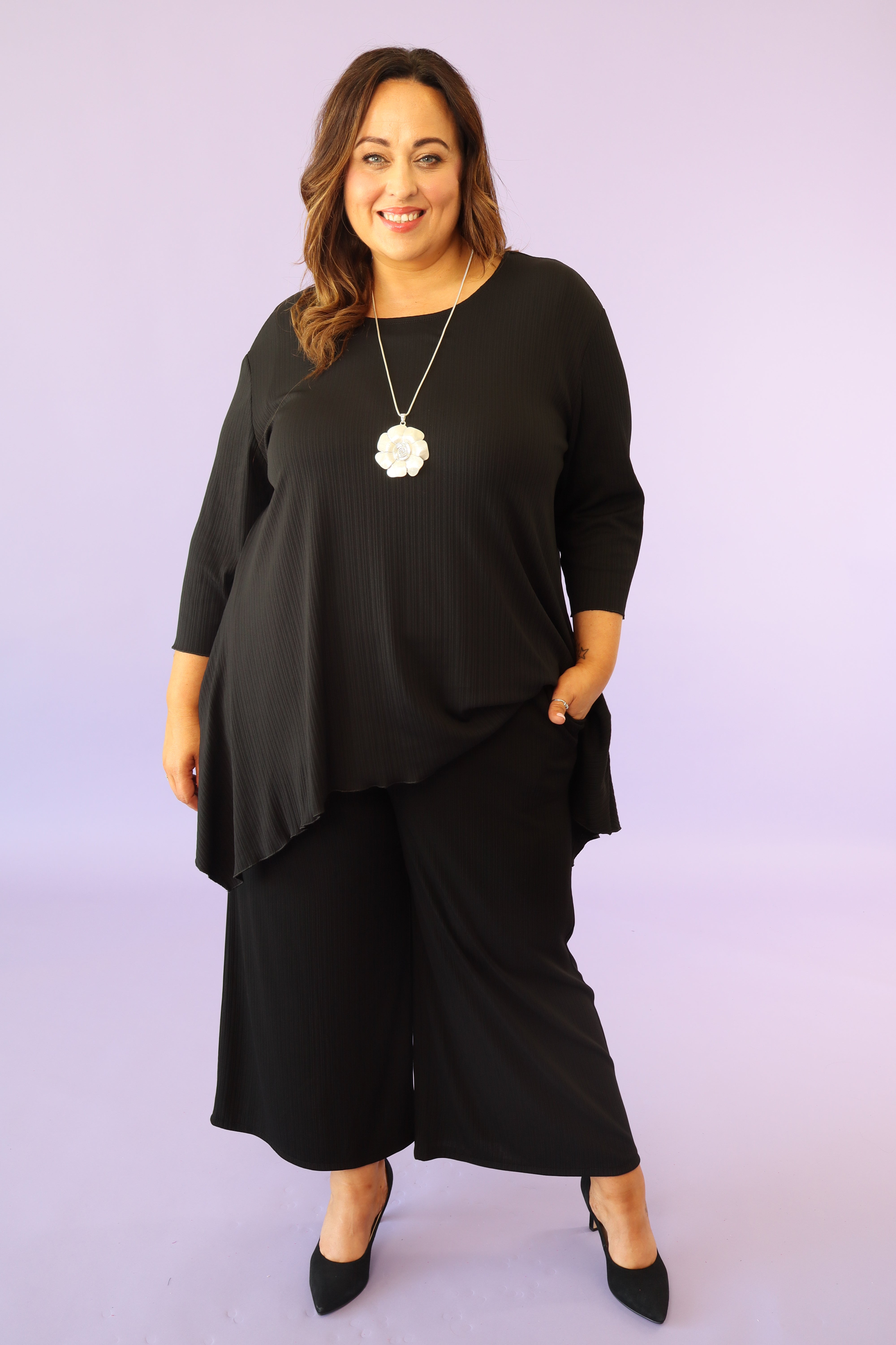 Coco Pleated Co-Ord in Black