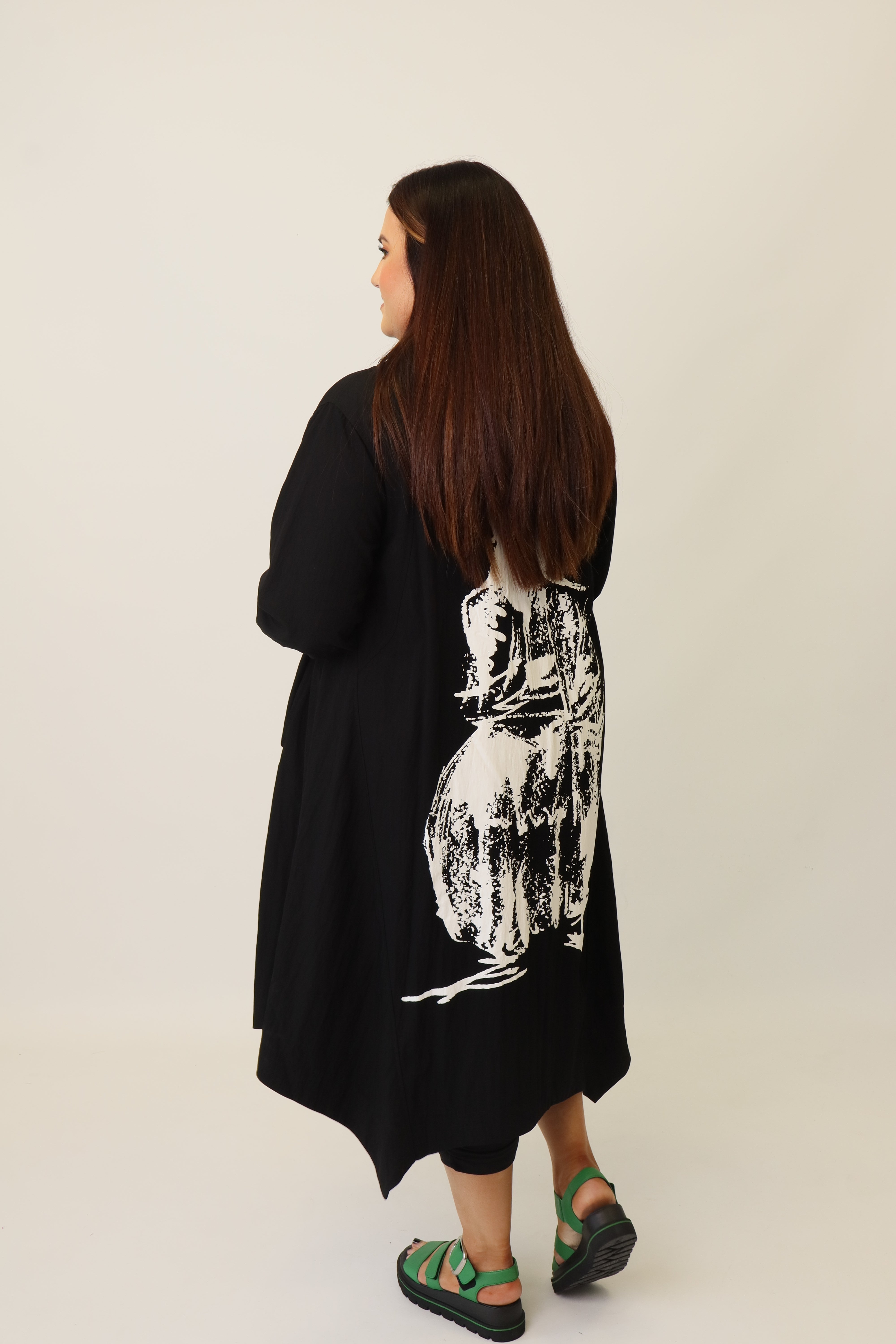 Nala Printed Jacket in Black