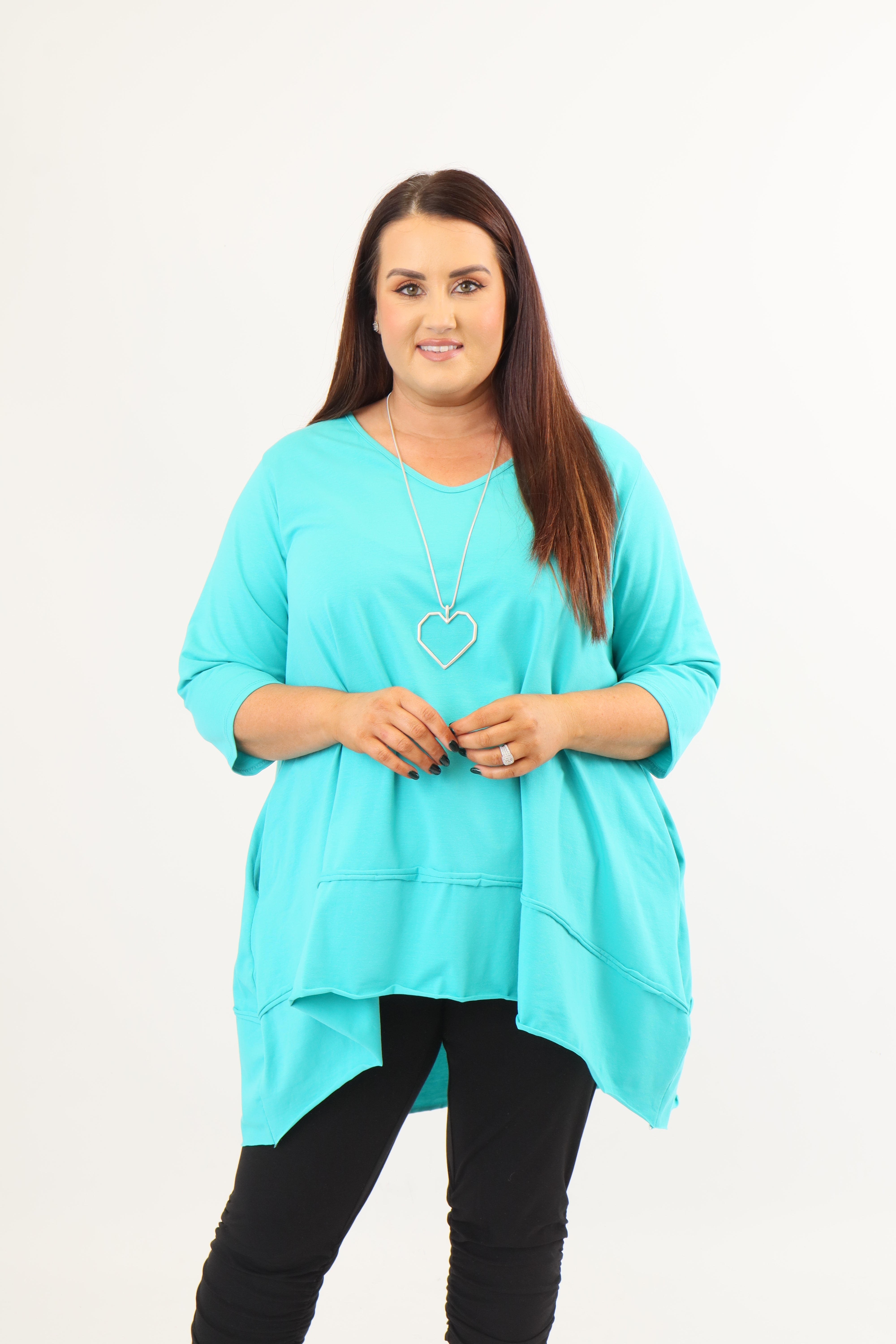 Demi Top in Aqua