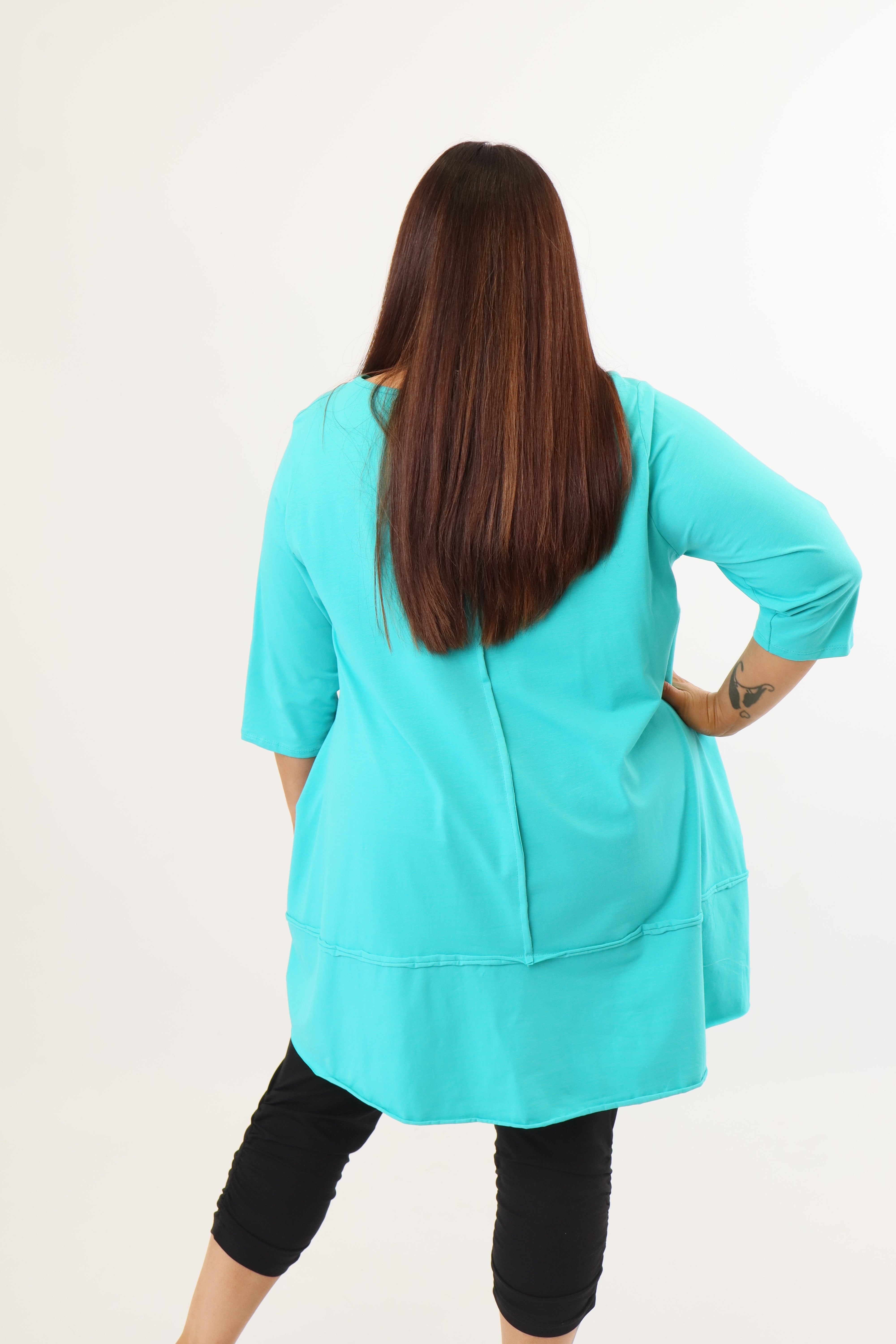 Demi Top in Aqua