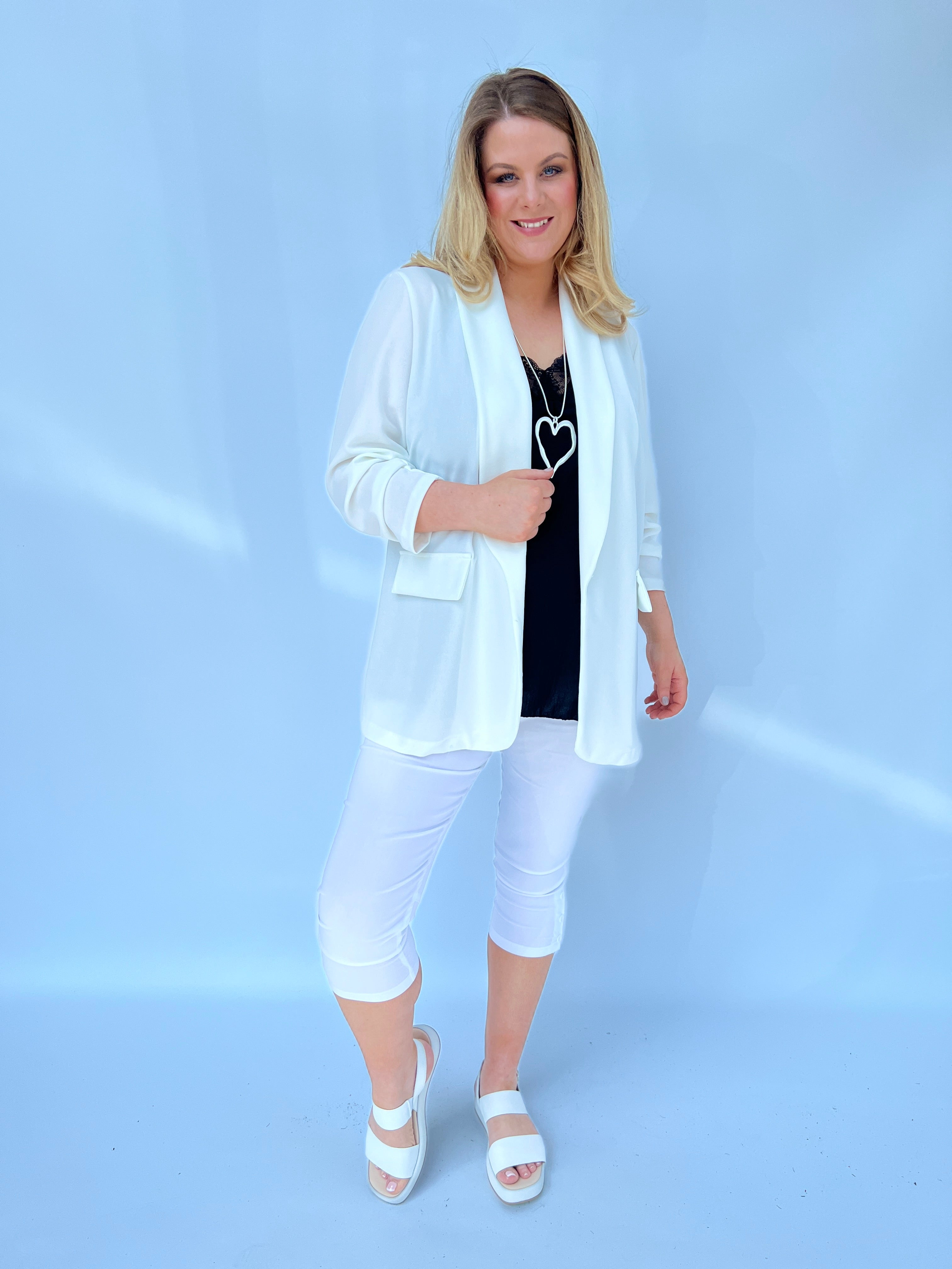 Amy Blazer in White